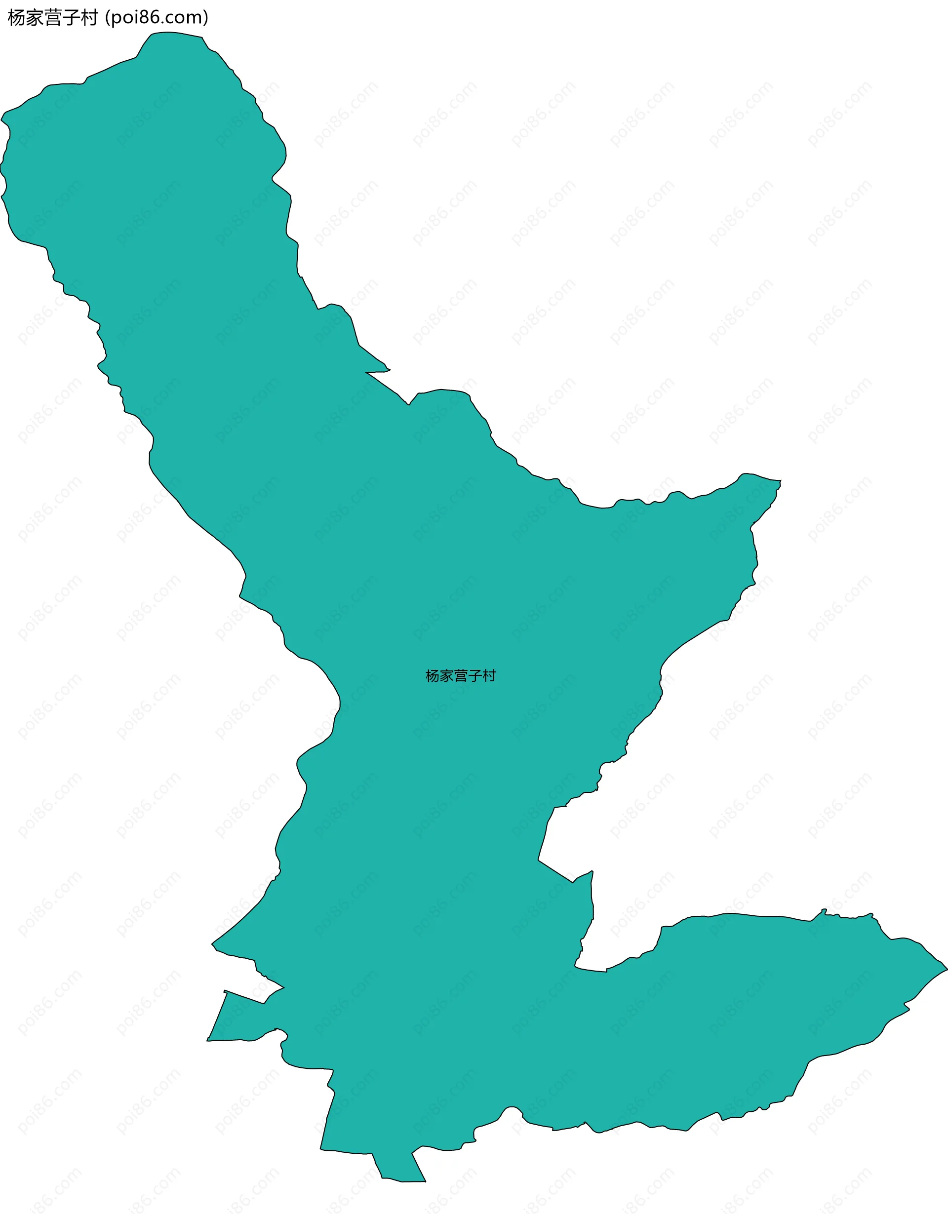 杨家营子村边界地图