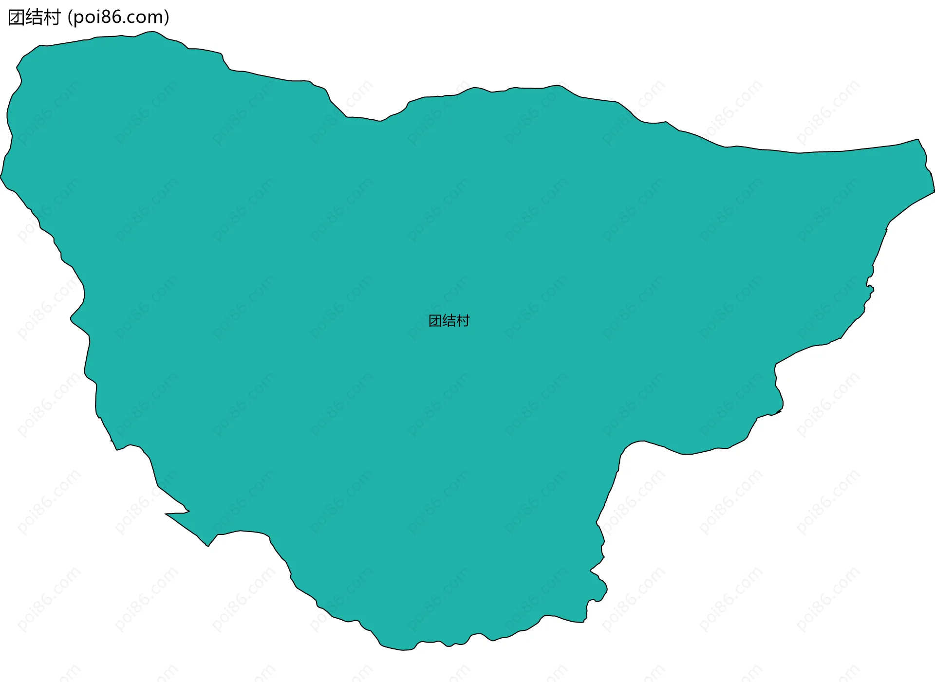 团结村边界地图
