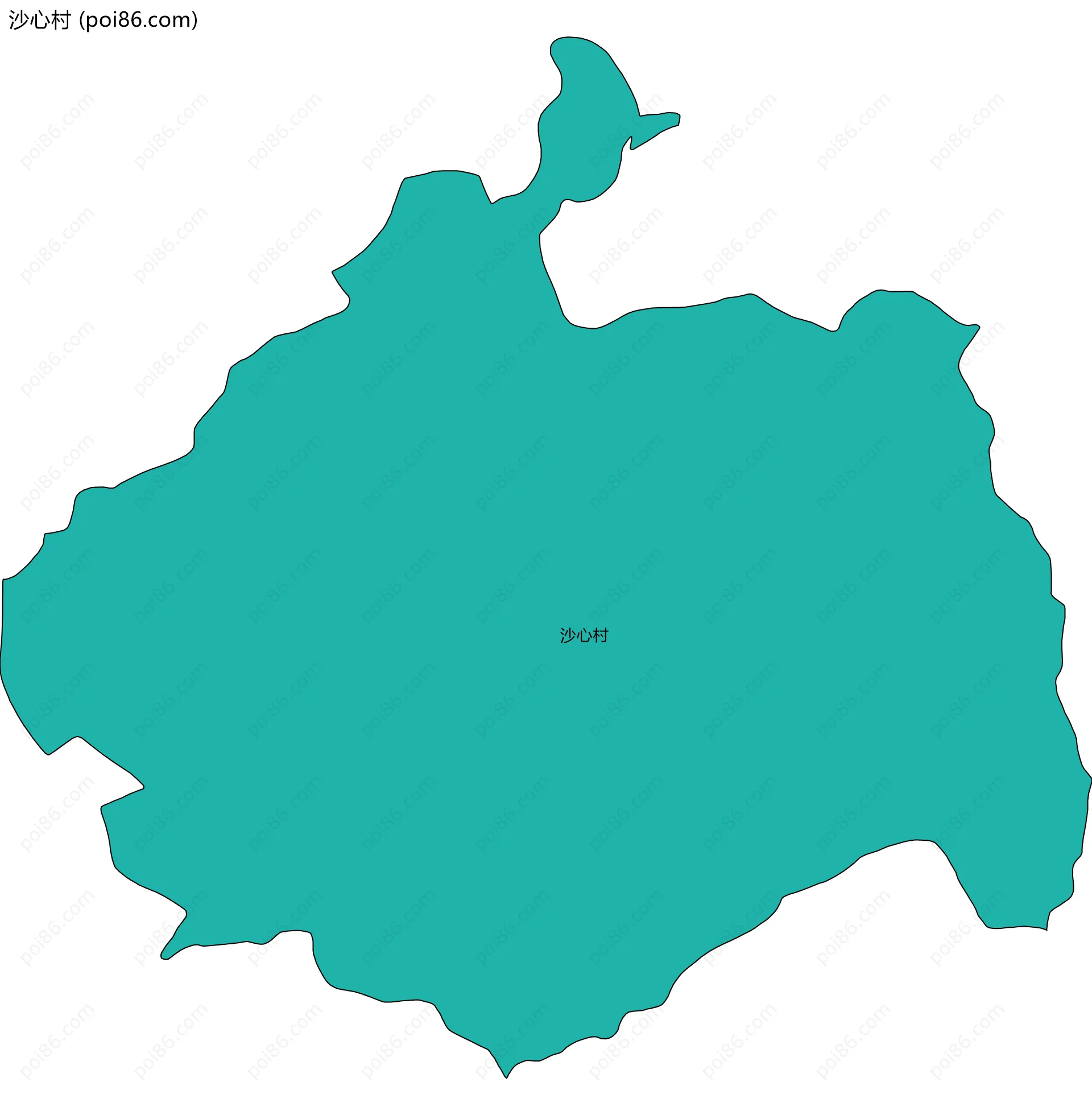 沙心村边界地图