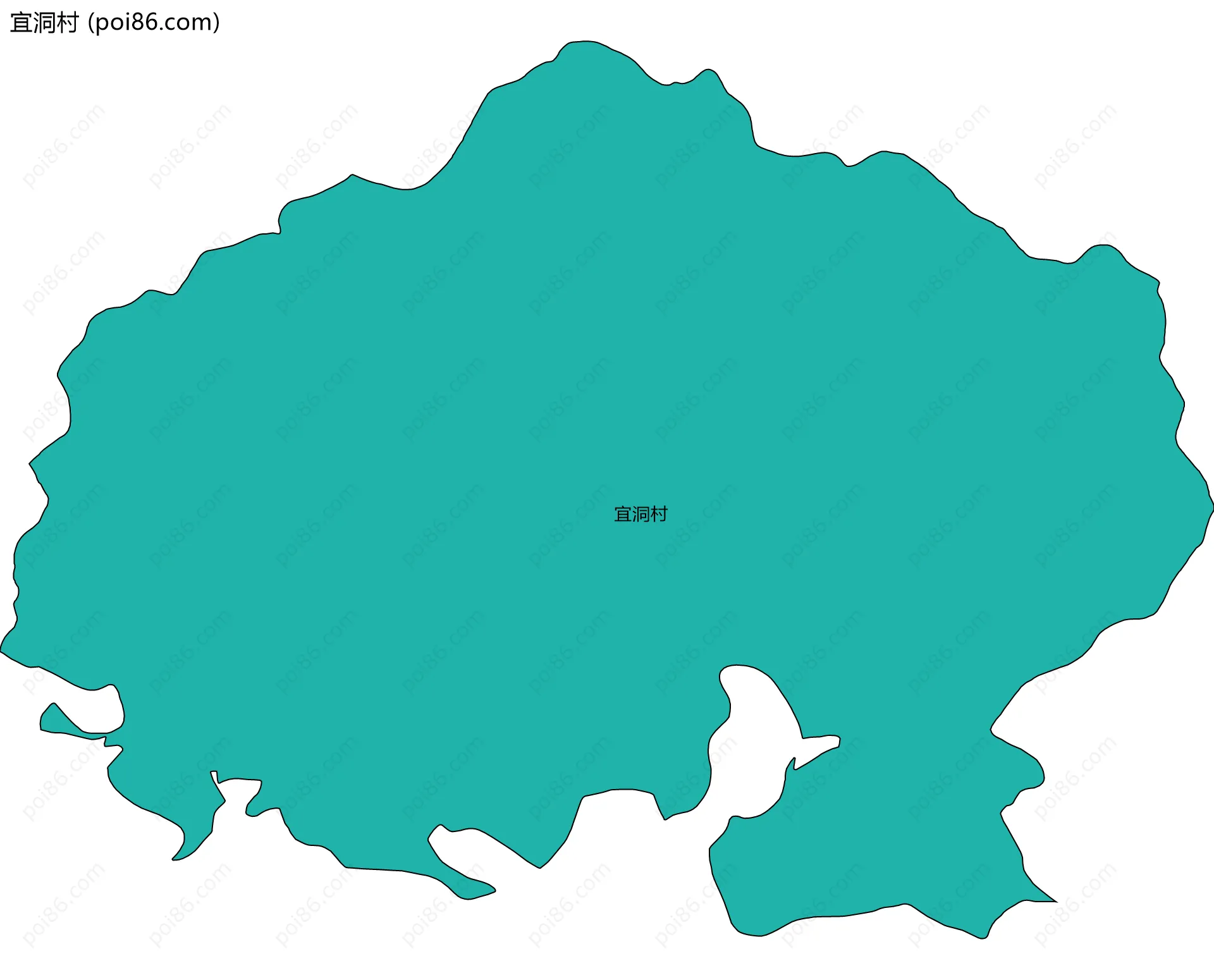 宜洞村边界地图