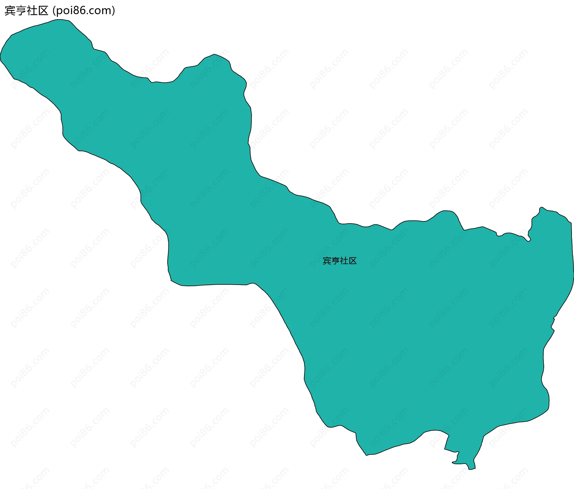 宾亨社区边界地图