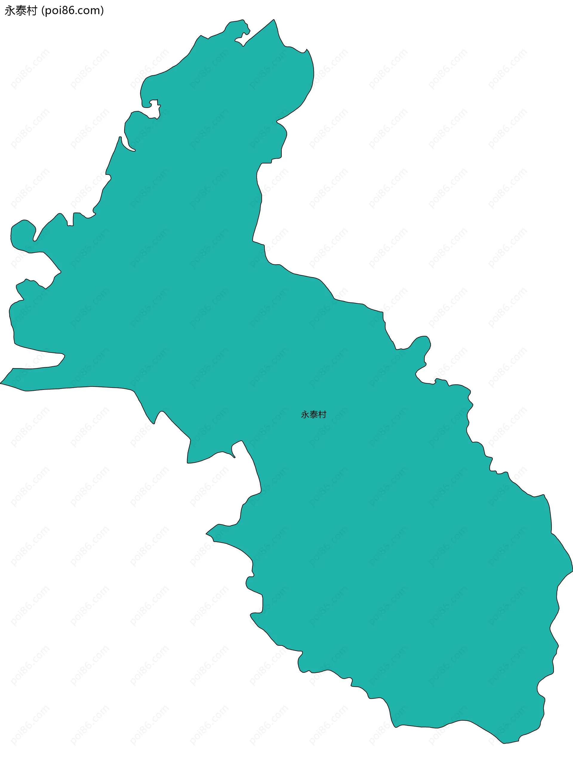 永泰村边界地图