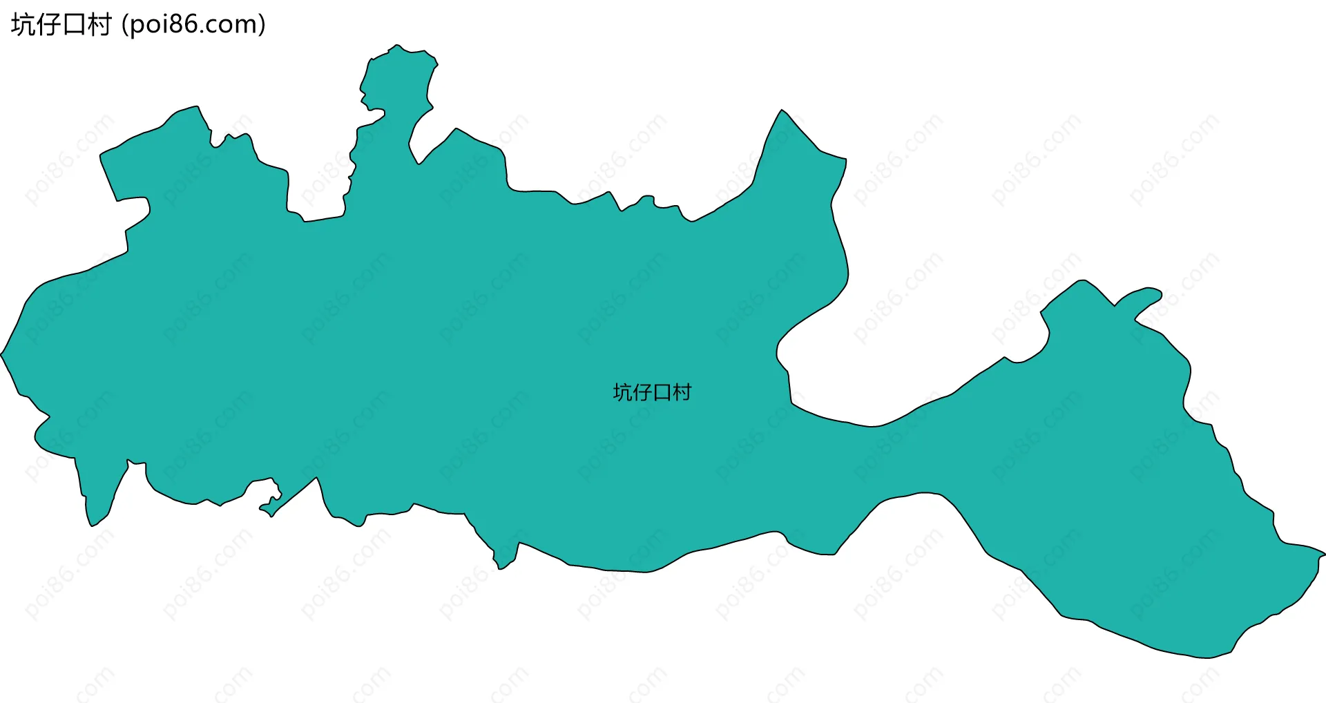 坑仔口村边界地图