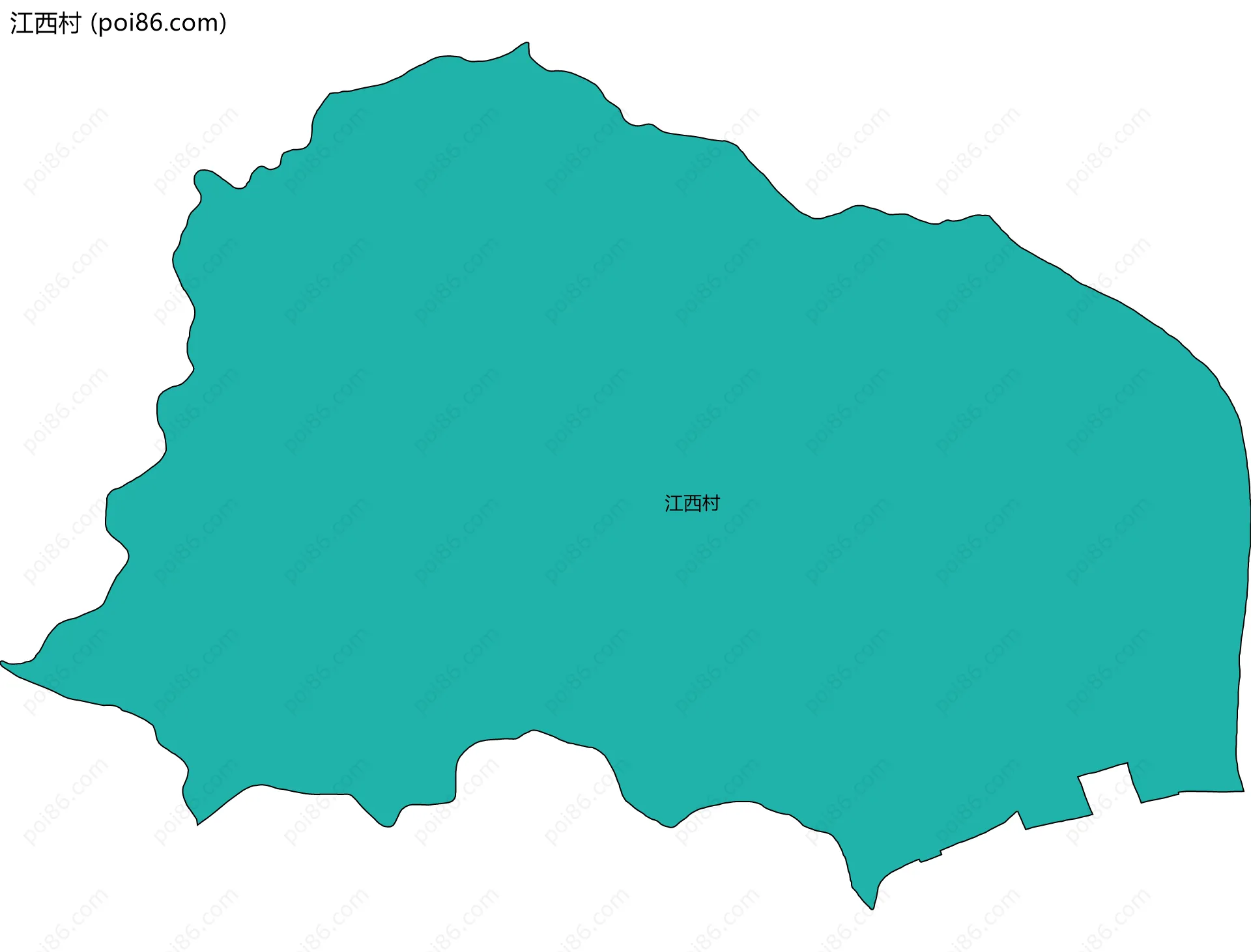 江西村边界地图