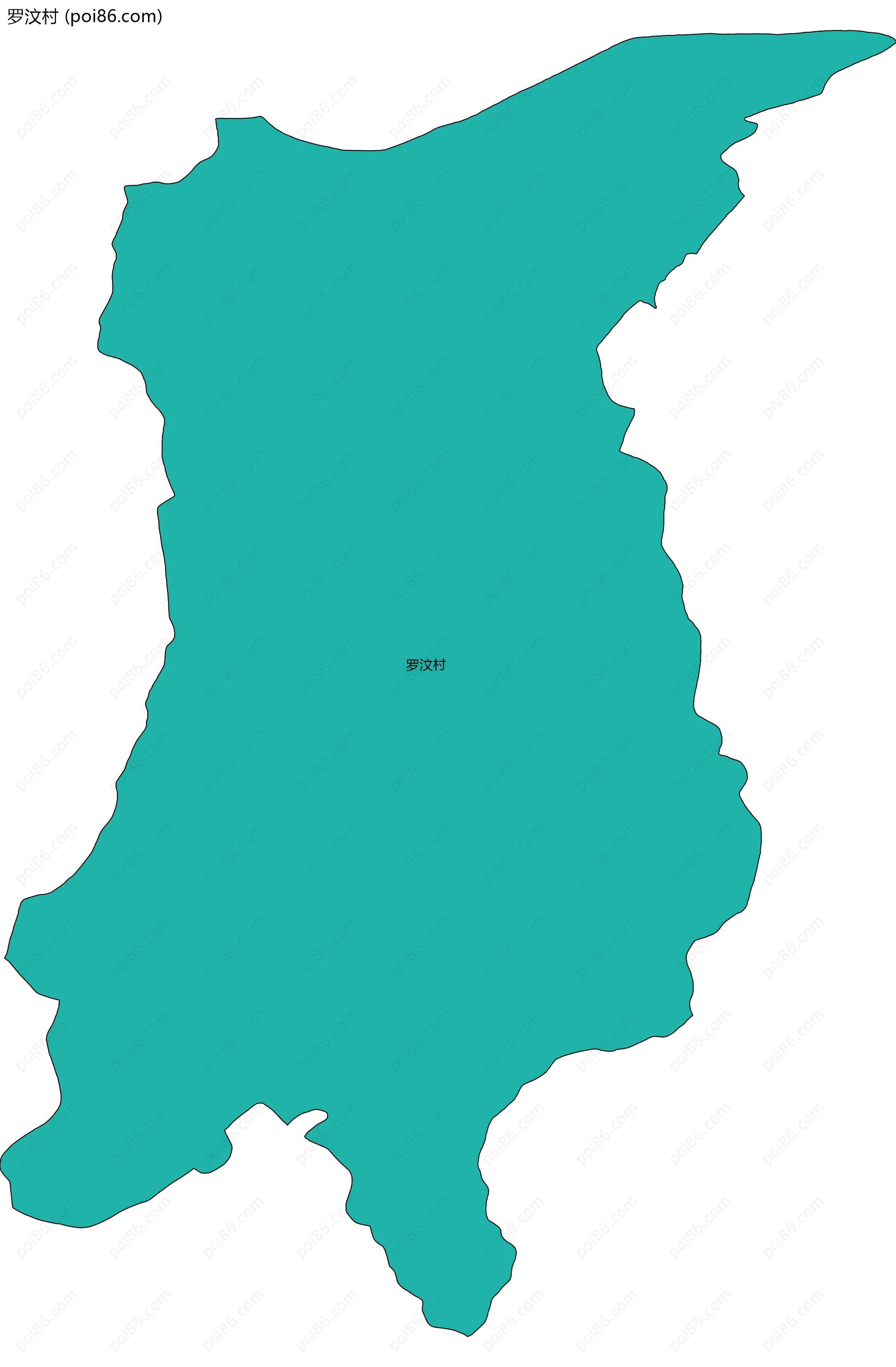 罗汶村边界地图