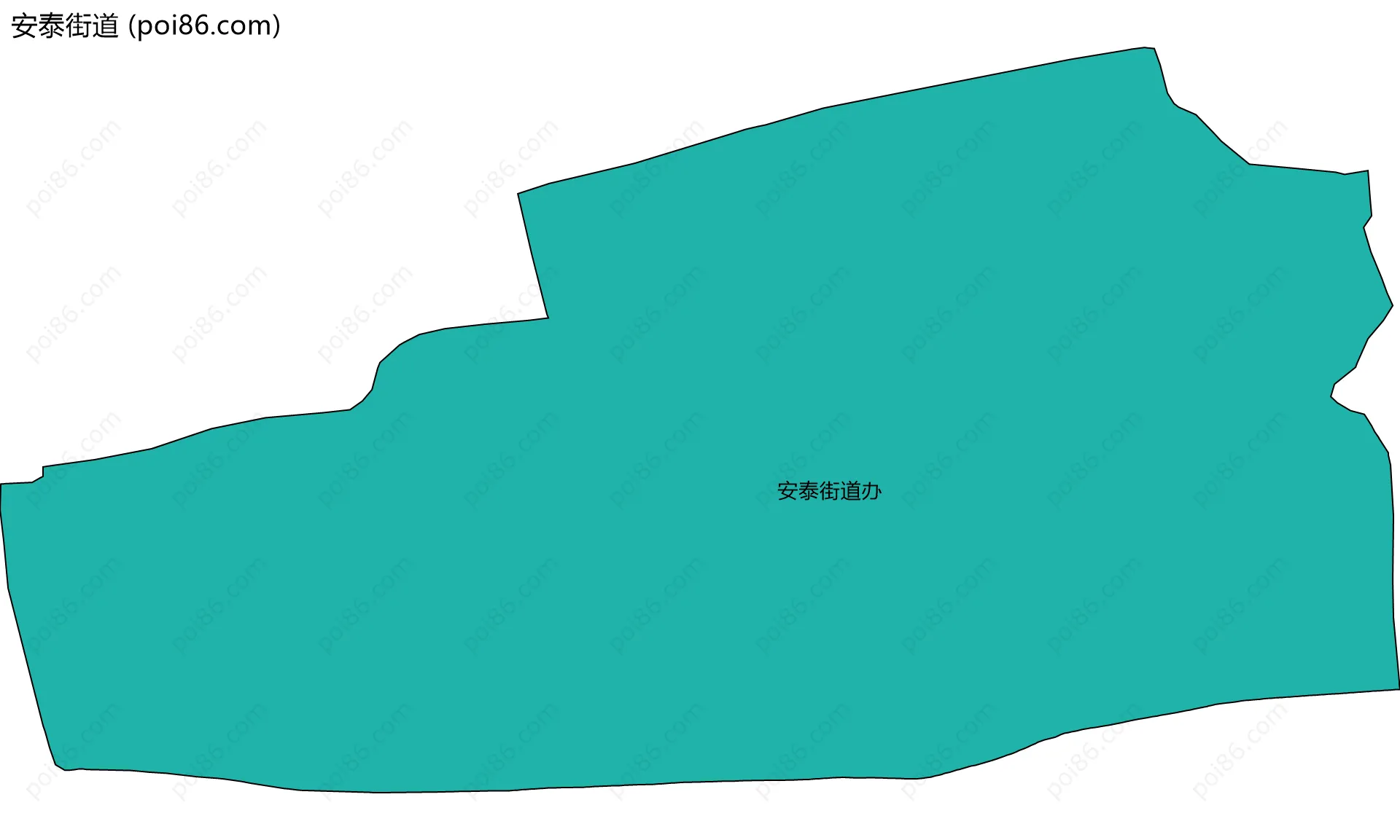 安泰街道边界地图(五级行政区划)