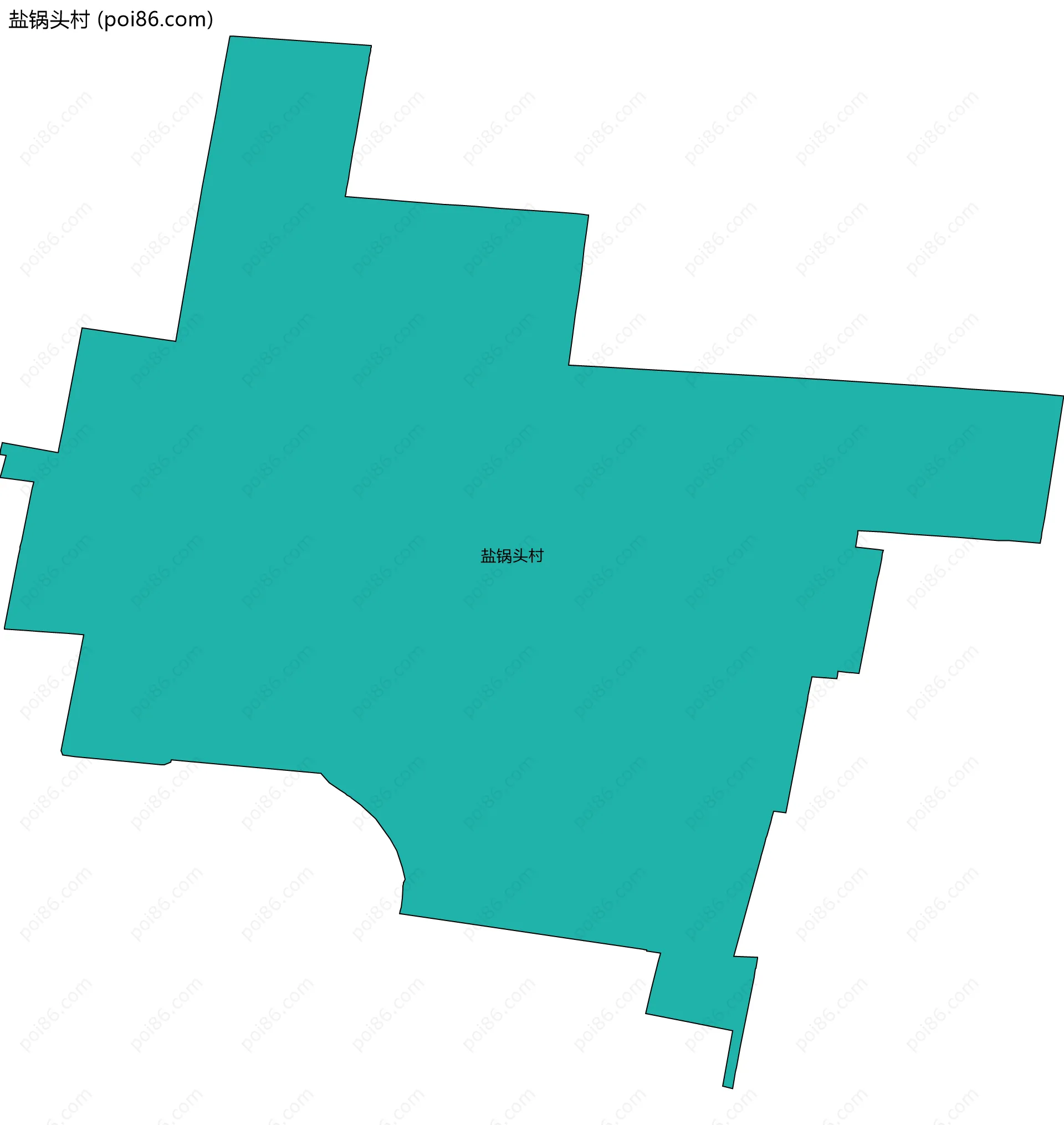 盐锅头村边界地图