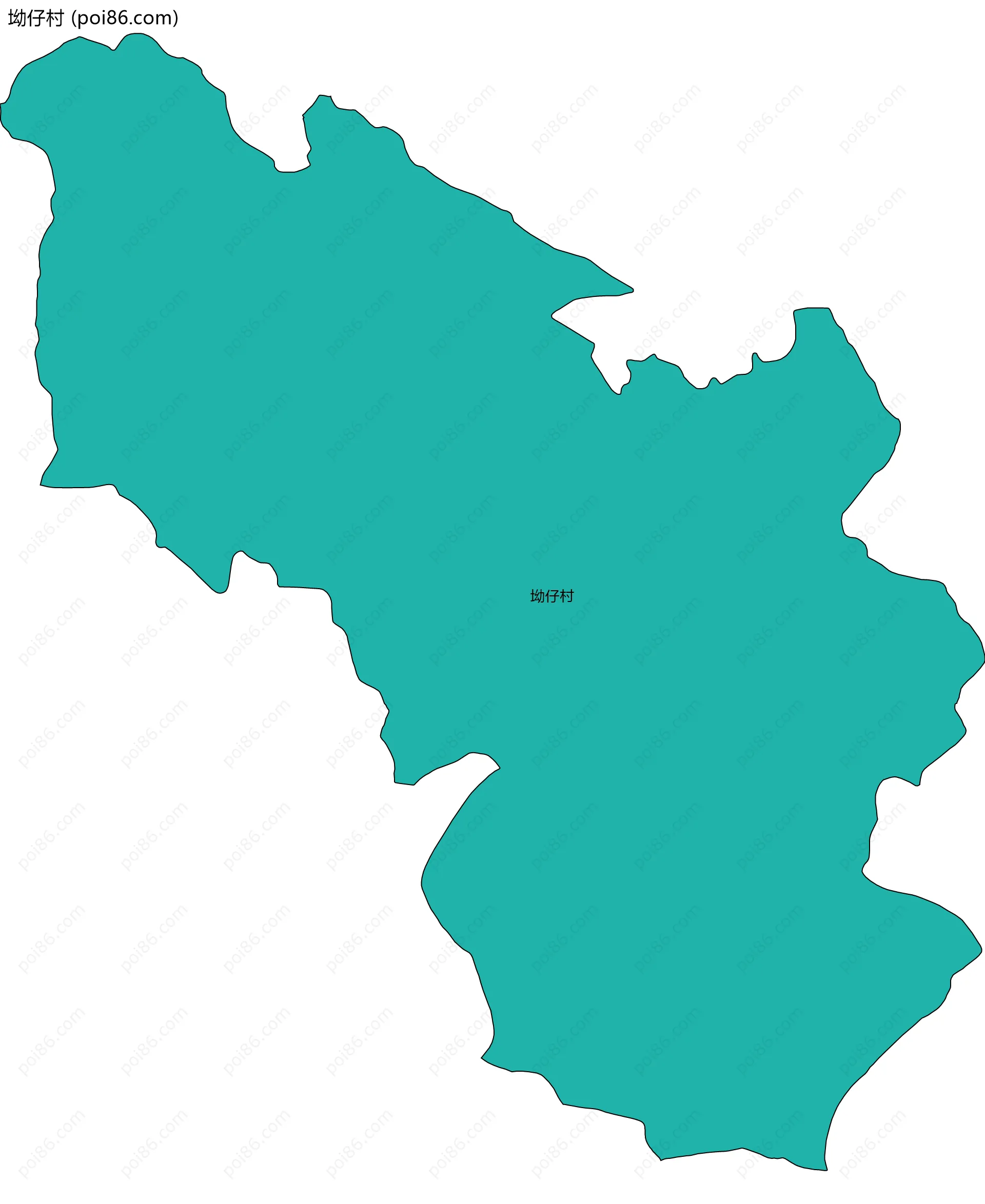 坳仔村边界地图