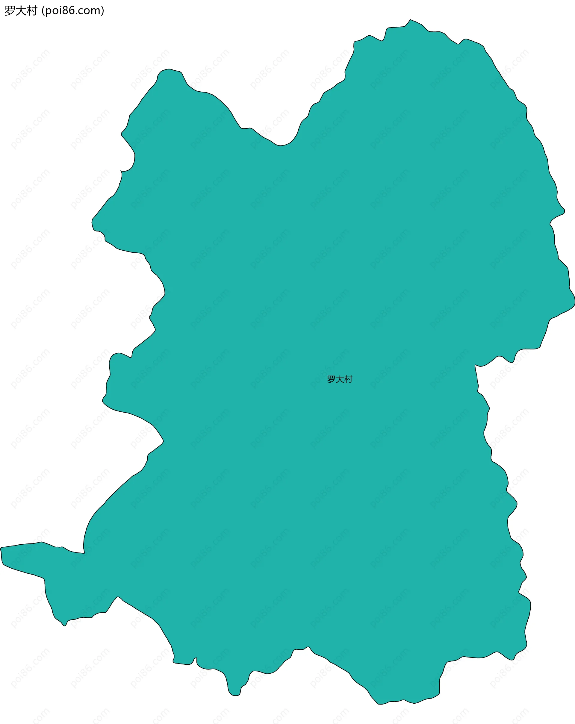 罗大村边界地图