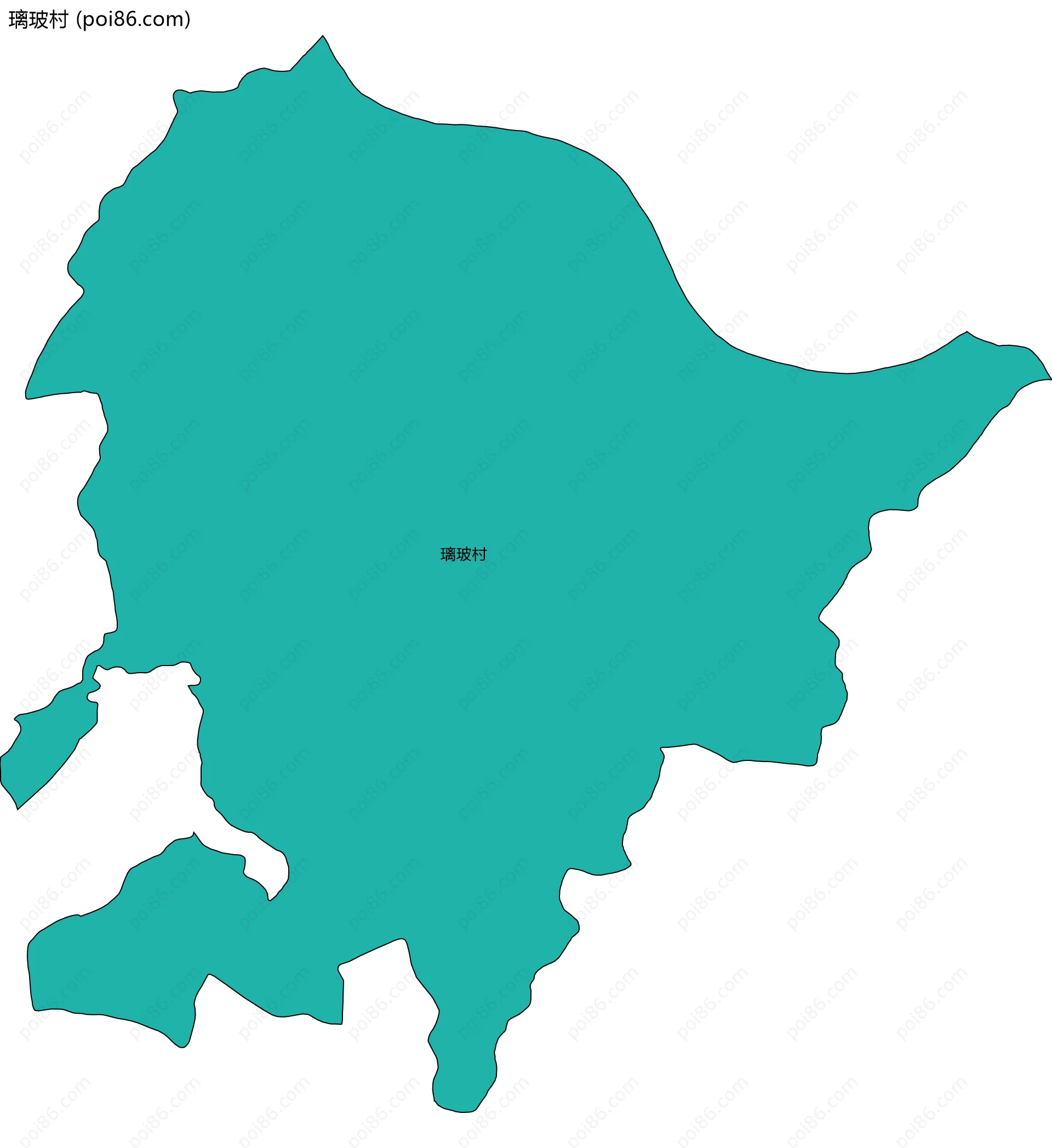 璃玻村边界地图