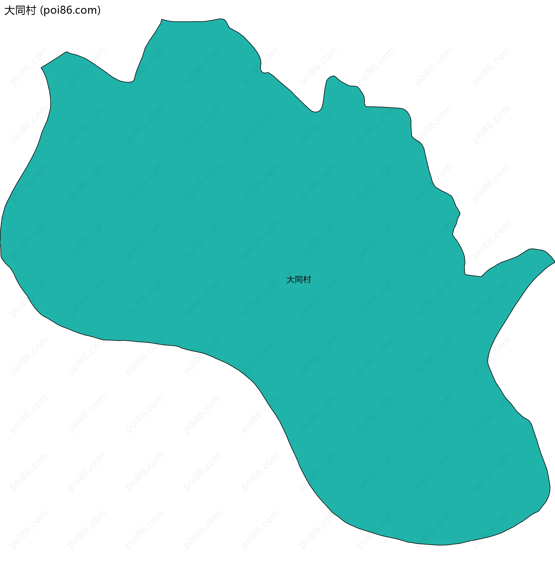 大同村边界地图