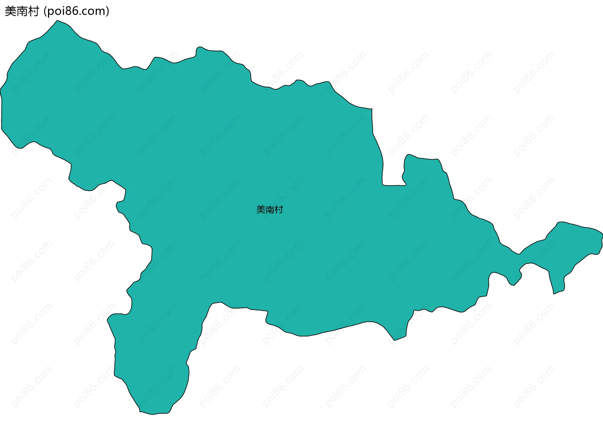 美南村边界地图