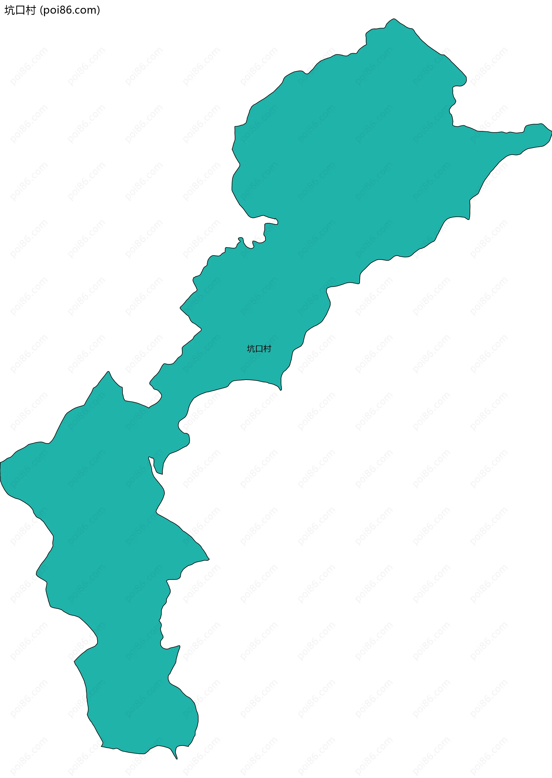 坑口村边界地图