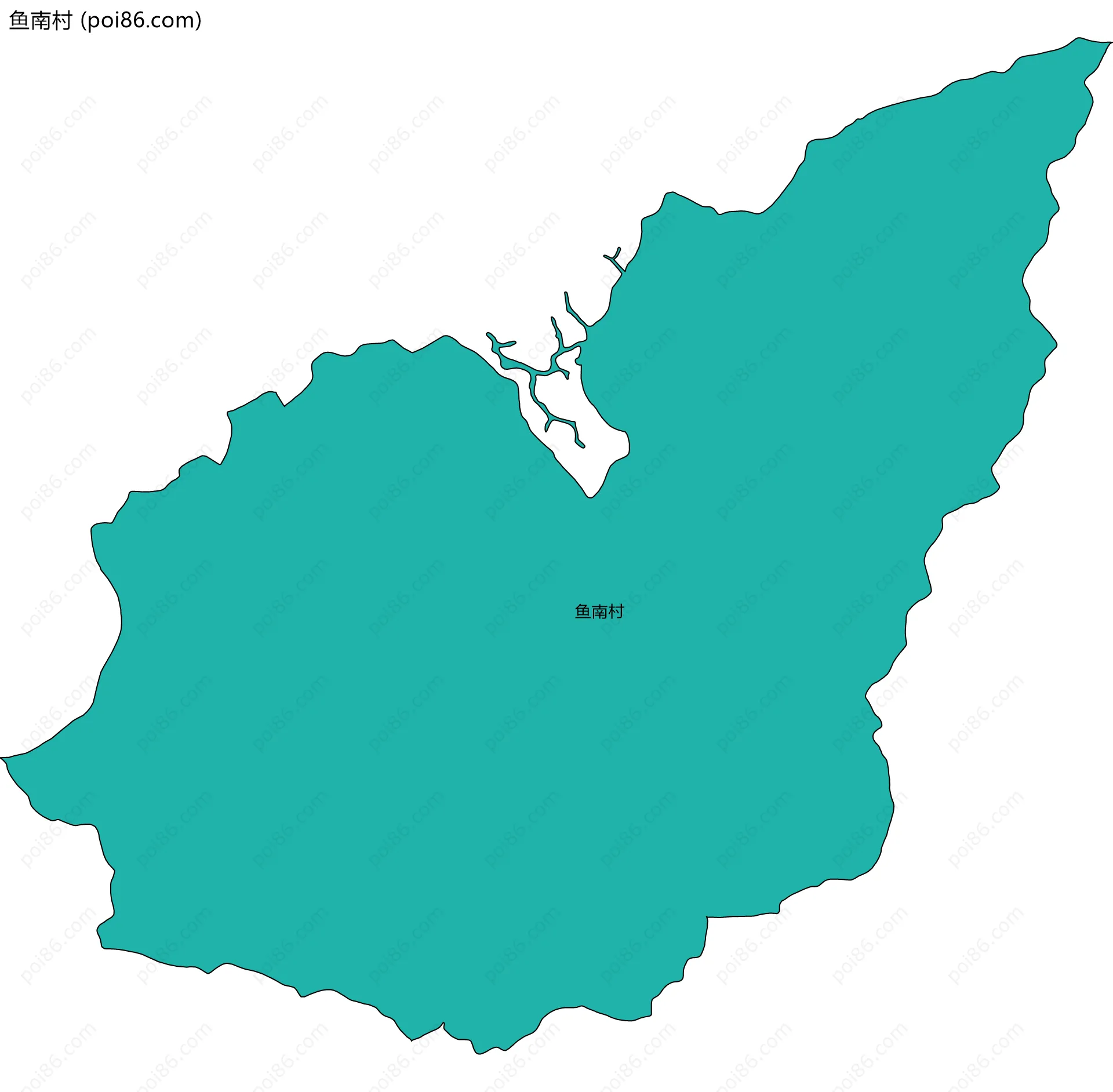 鱼南村边界地图