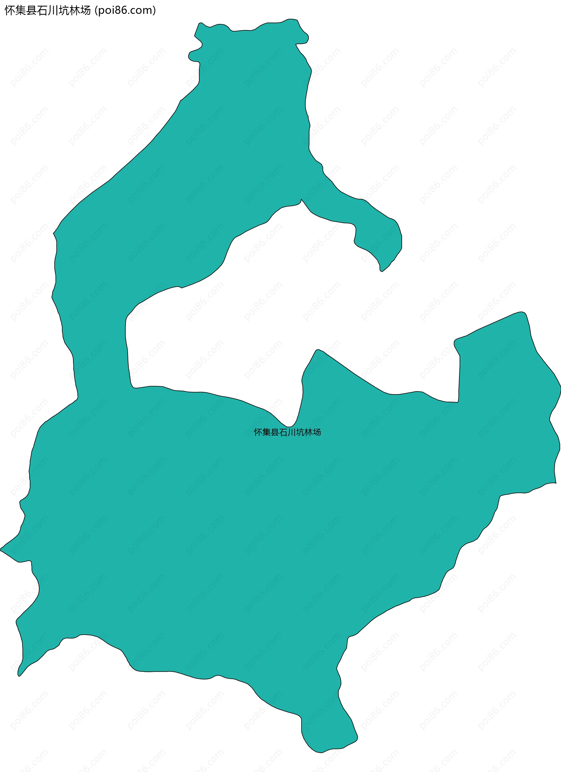 怀集县石川坑林场边界地图