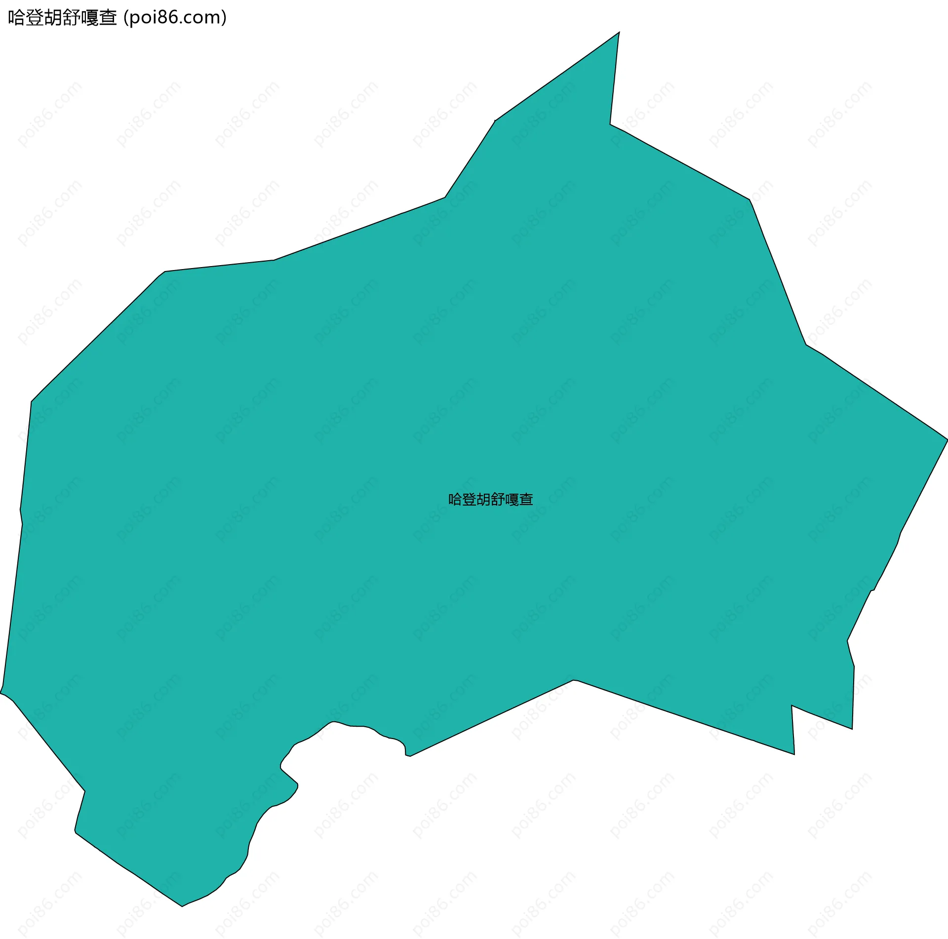哈登胡舒嘎查边界地图