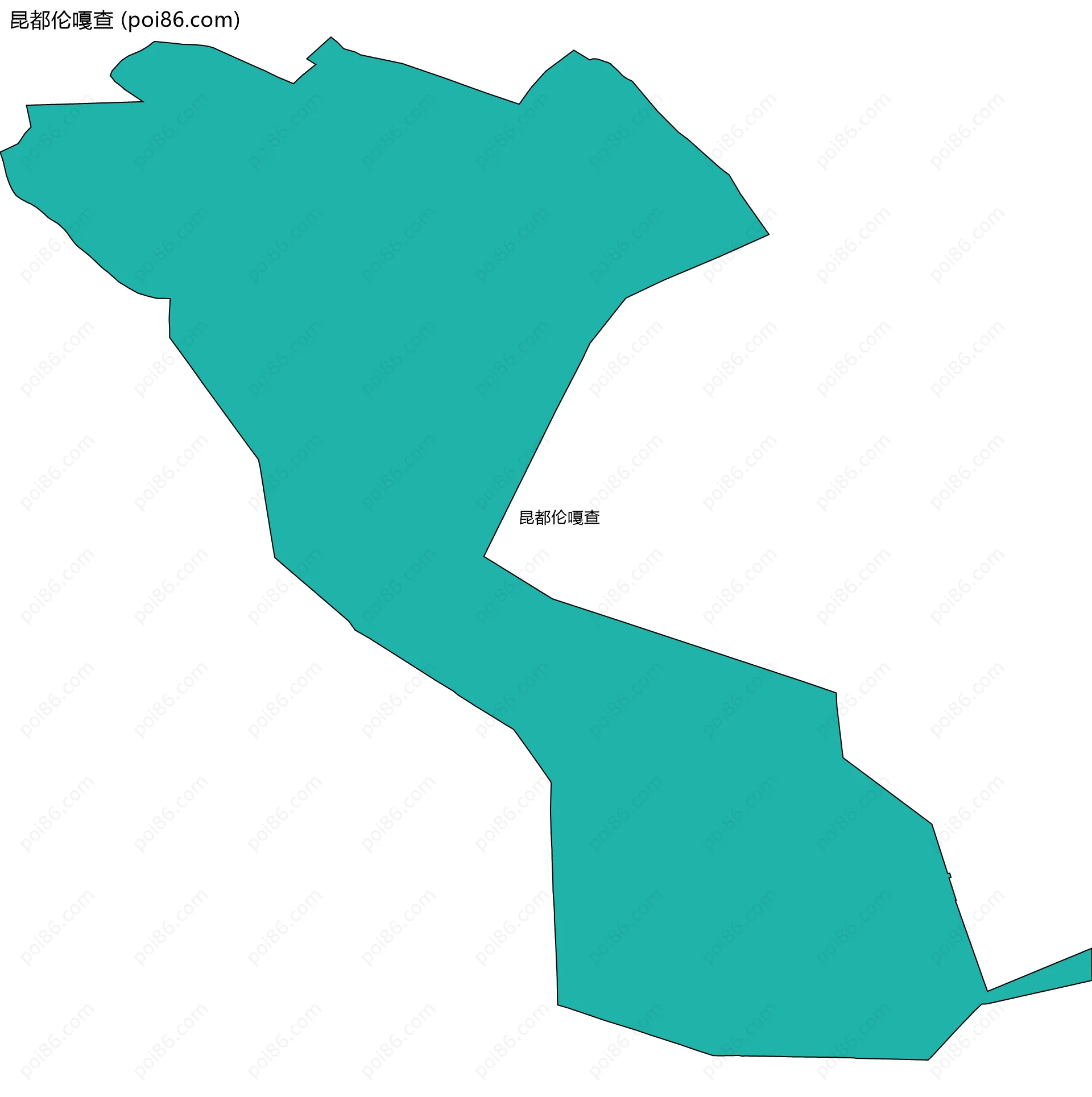 昆都伦嘎查边界地图