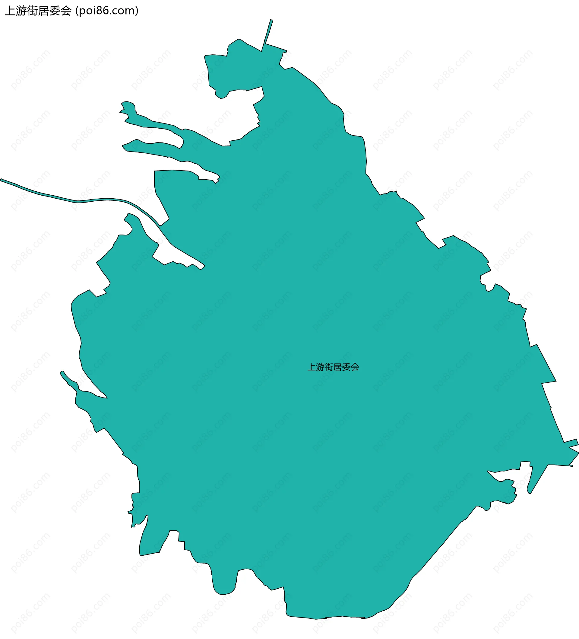 上游街居委会边界地图