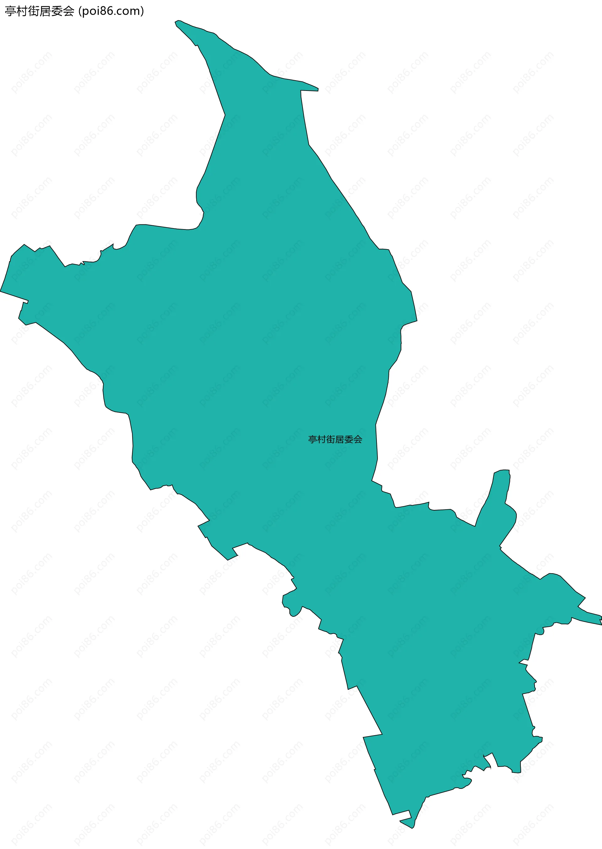 亭村街居委会边界地图