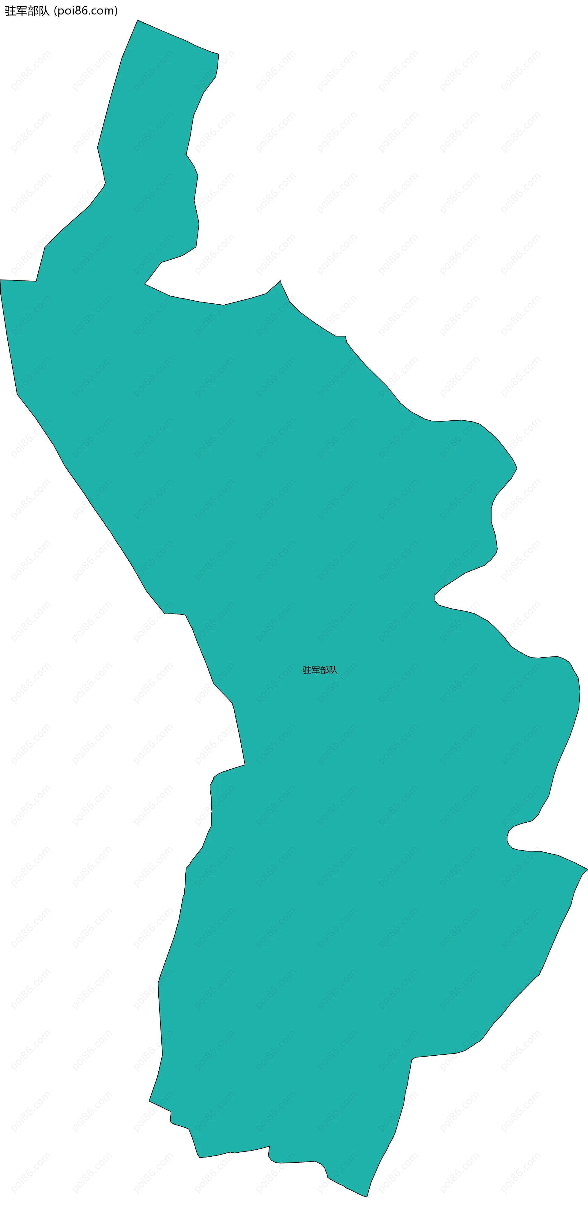 驻军部队边界地图