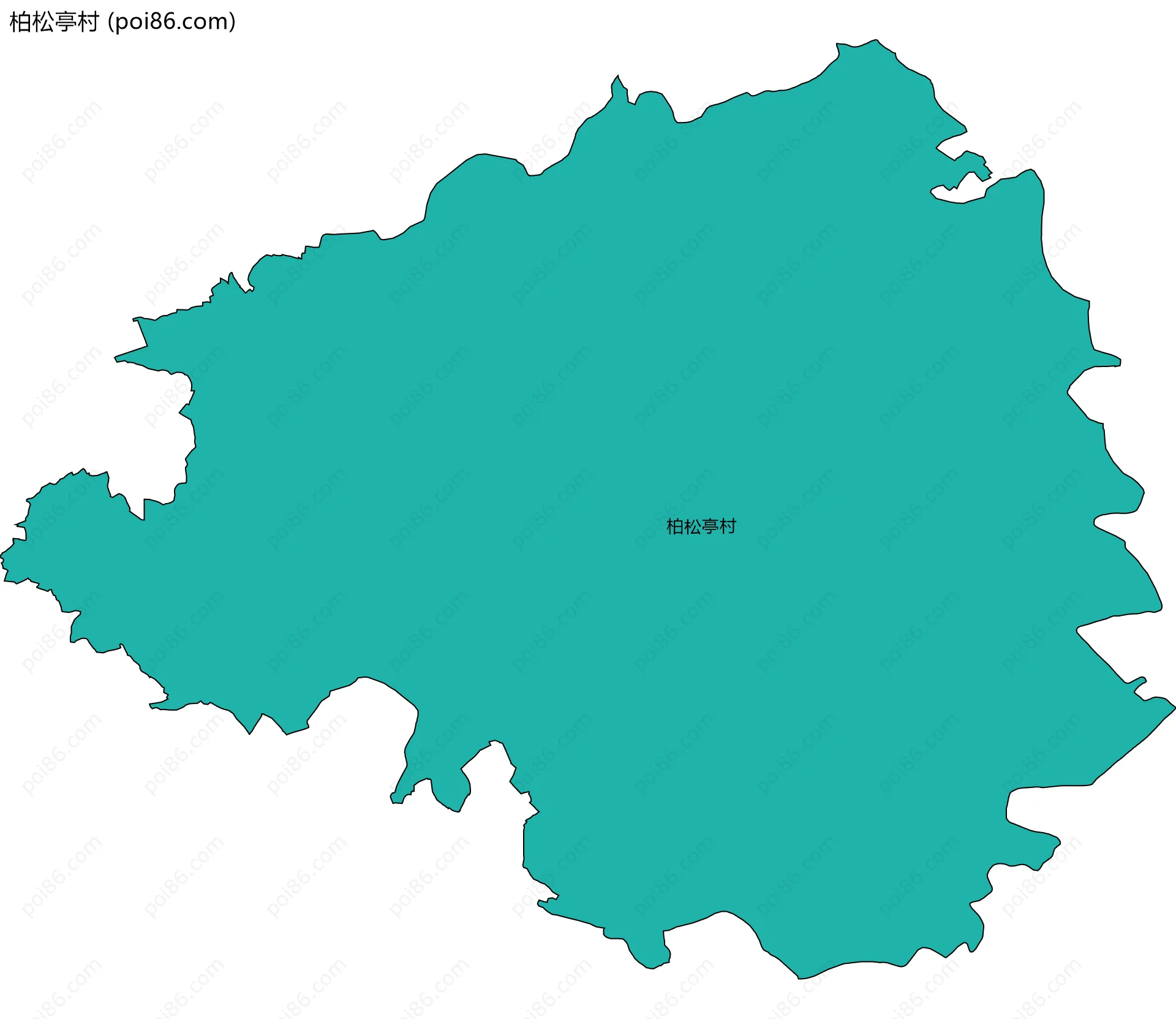 柏松亭村边界地图