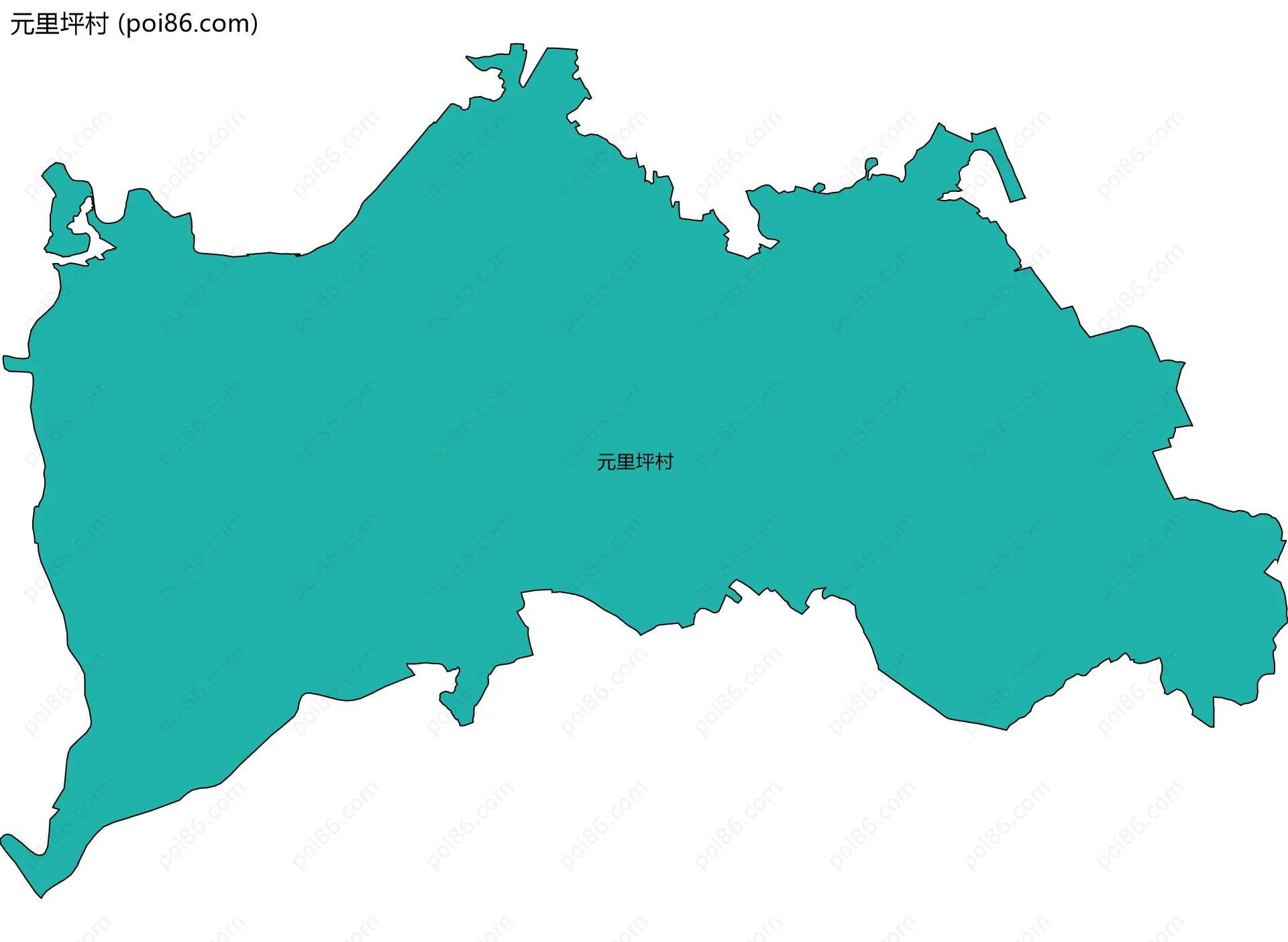 元里坪村边界地图