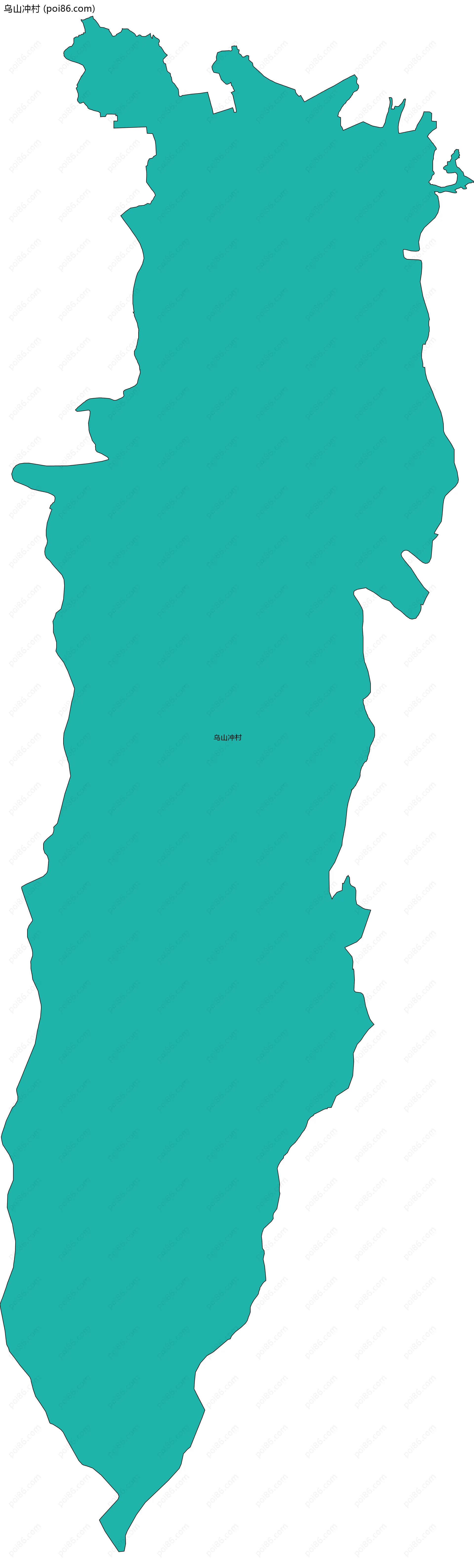 乌山冲村边界地图