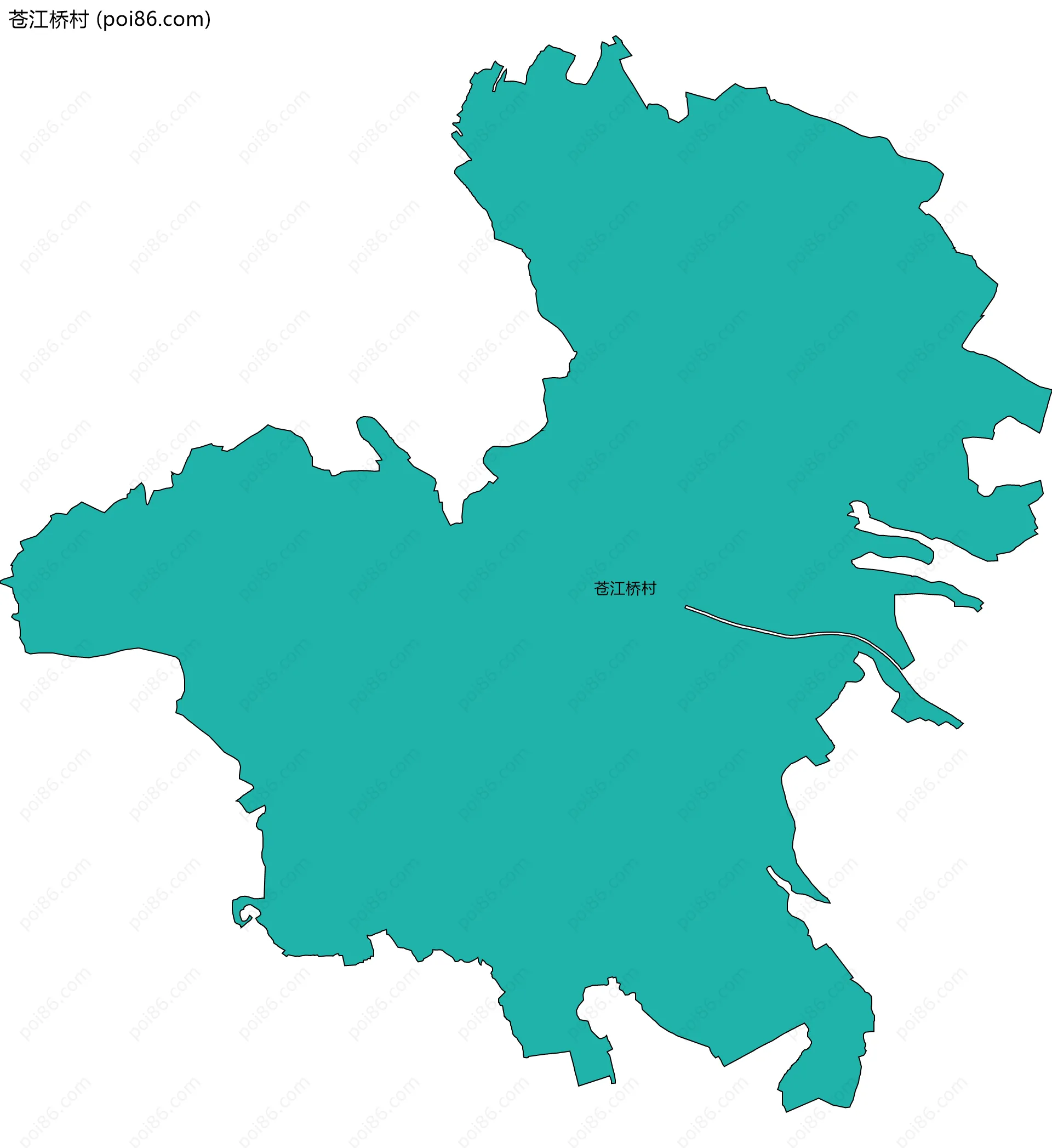 苍江桥村边界地图