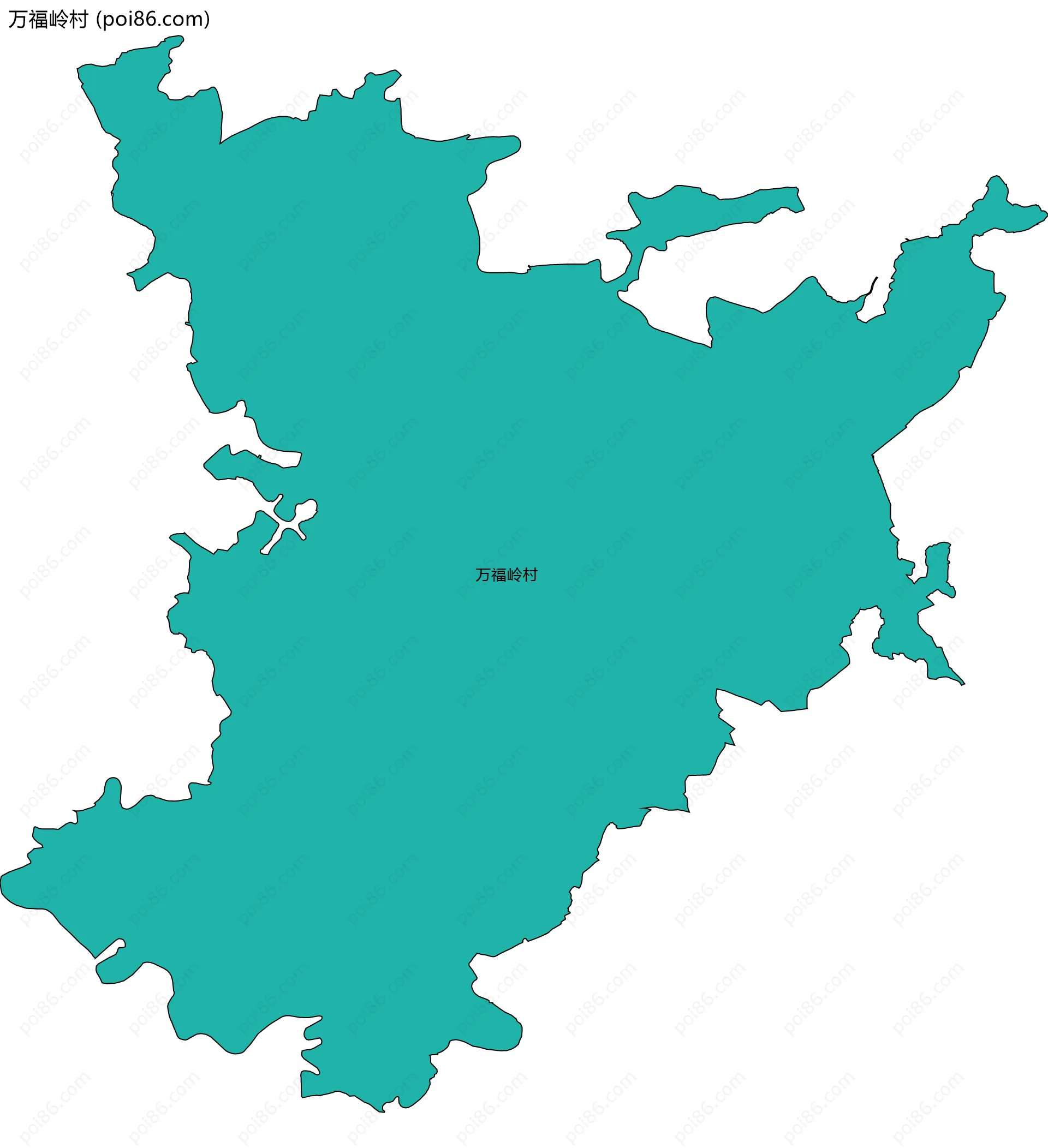 万福岭村边界地图