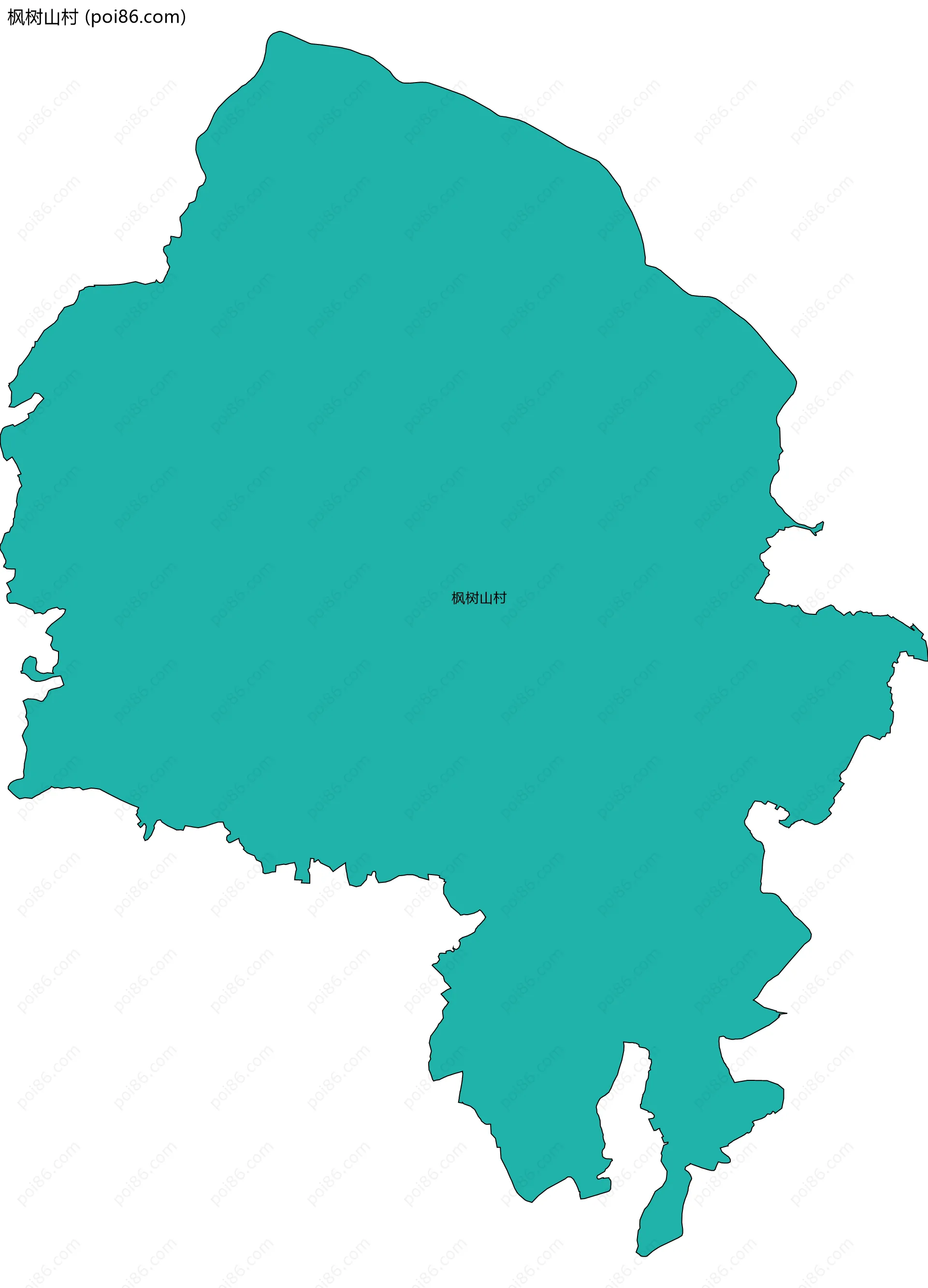 枫树山村边界地图