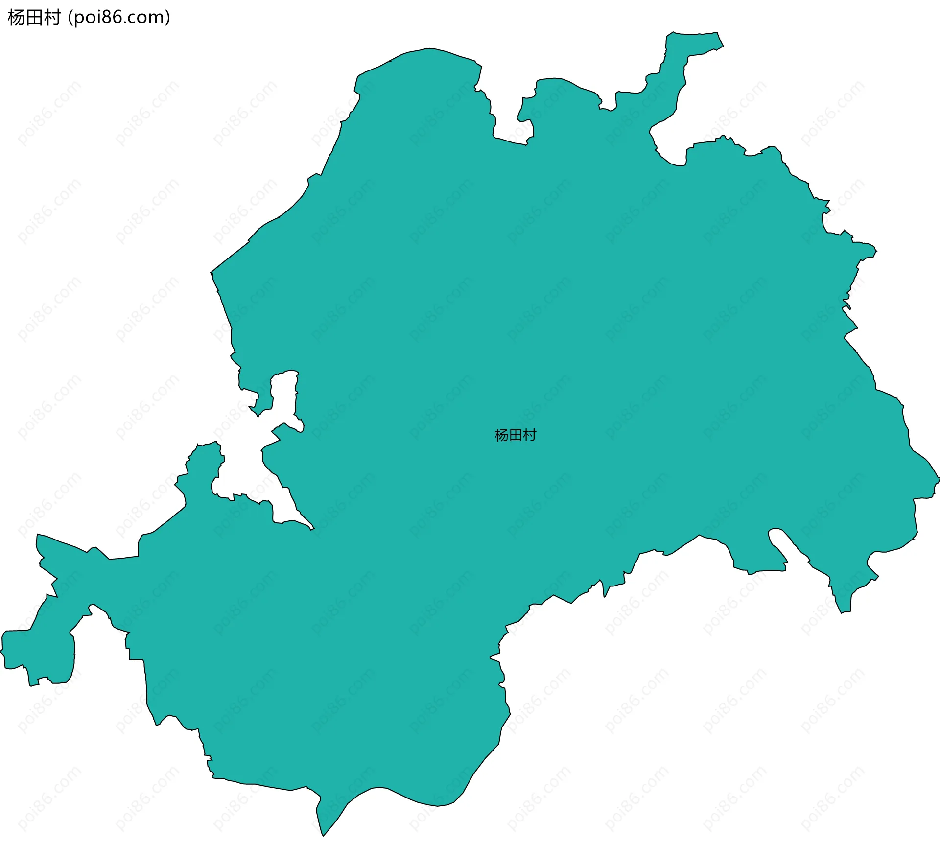 杨田村边界地图