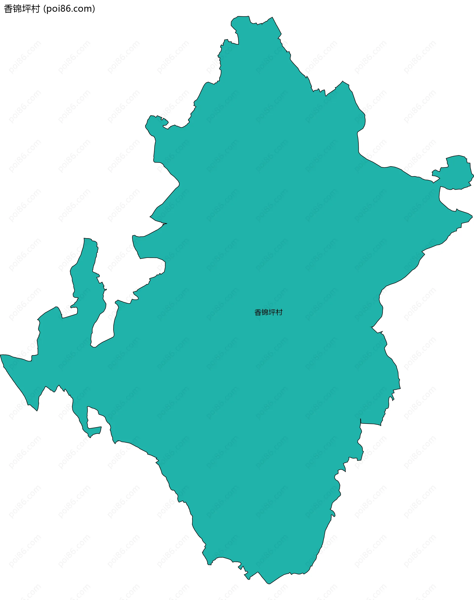 香锦坪村边界地图