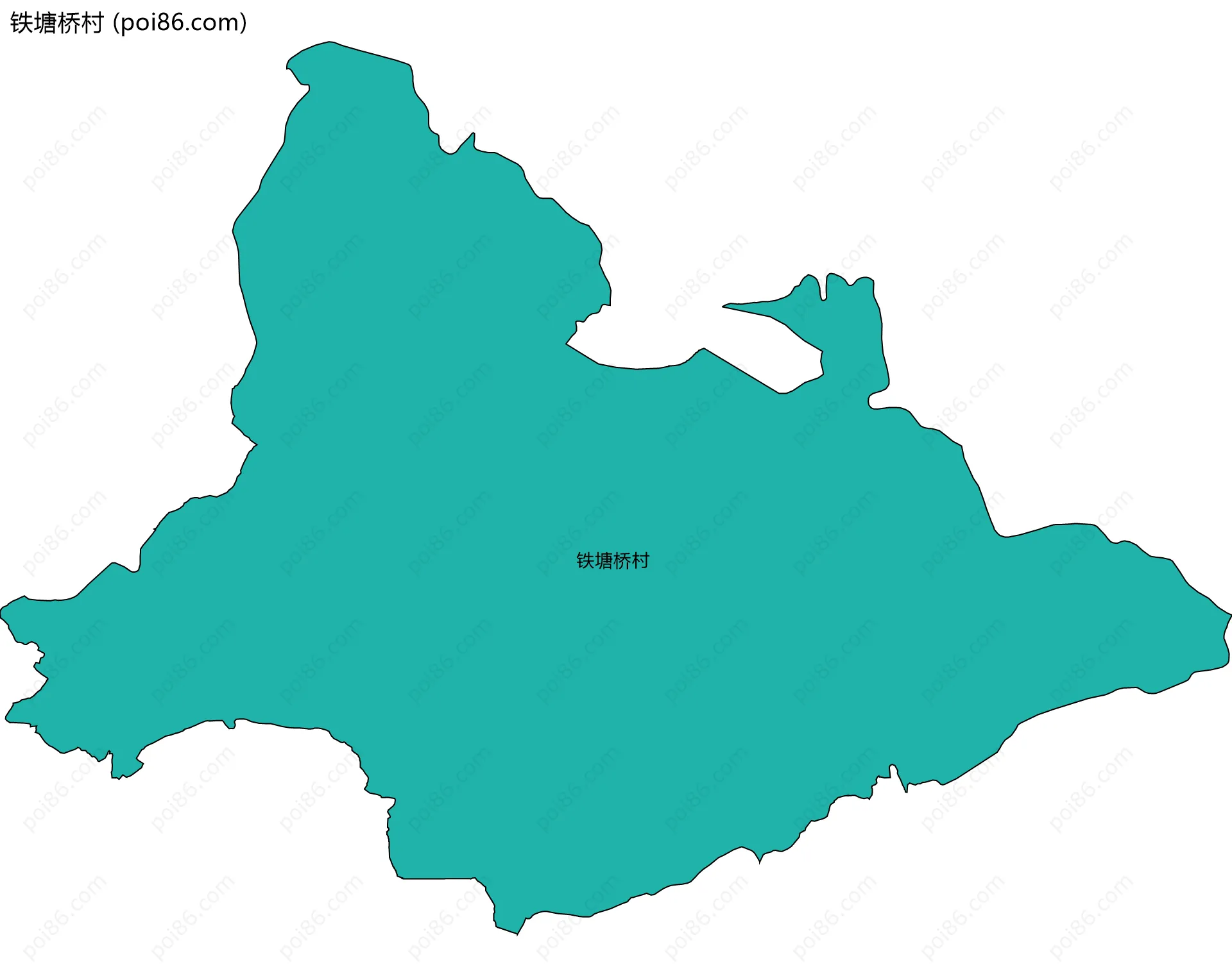 铁塘桥村边界地图