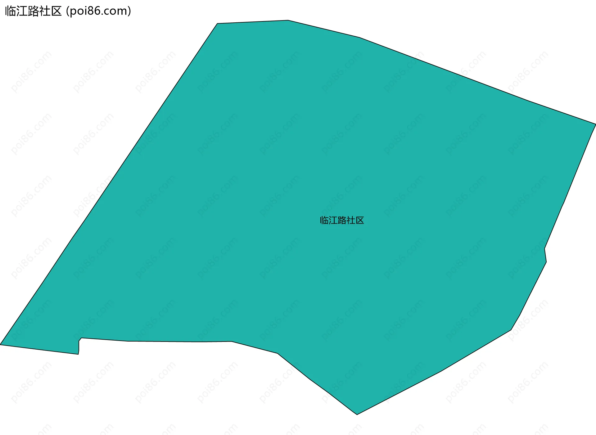 临江路社区边界地图