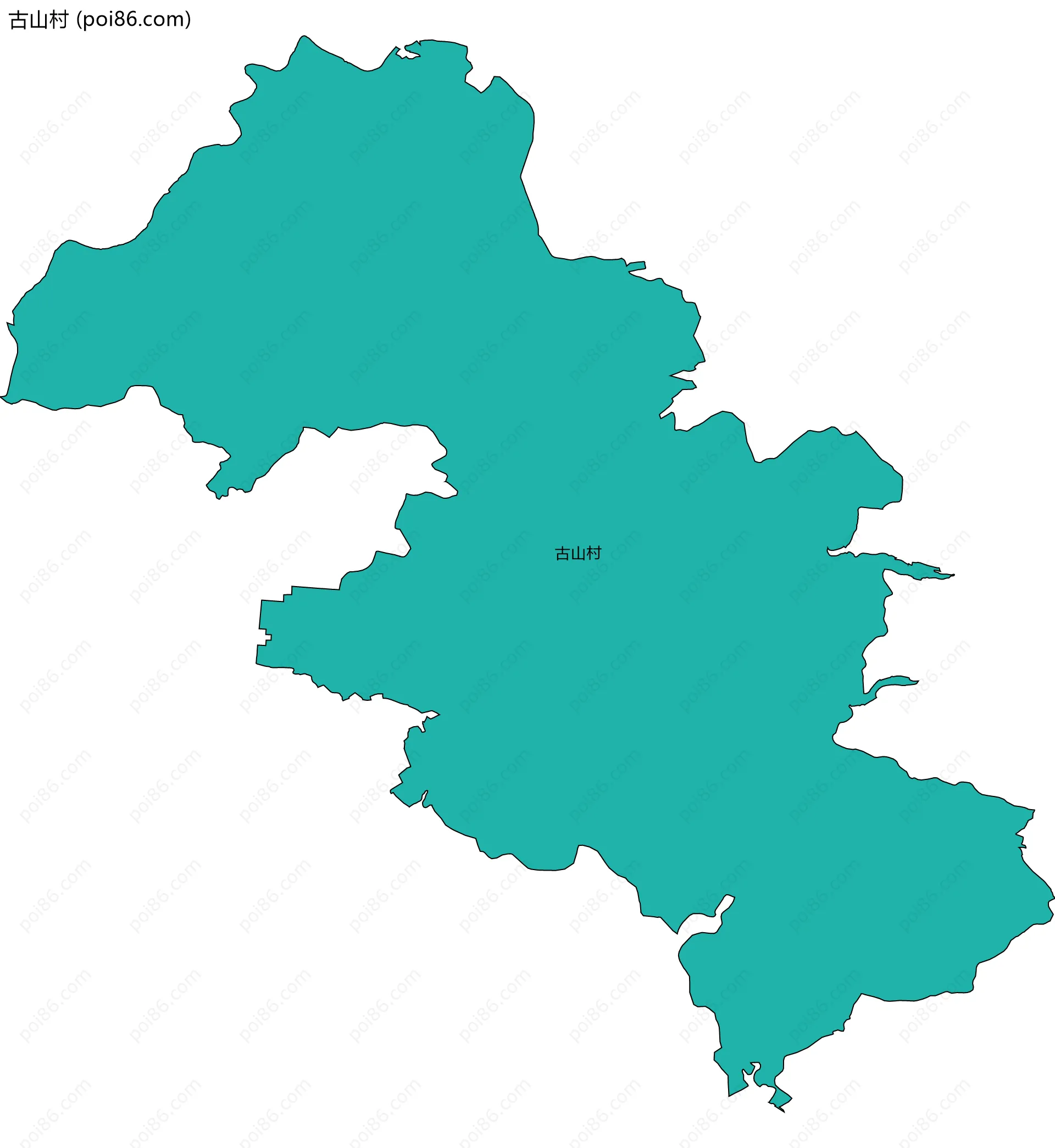 古山村边界地图