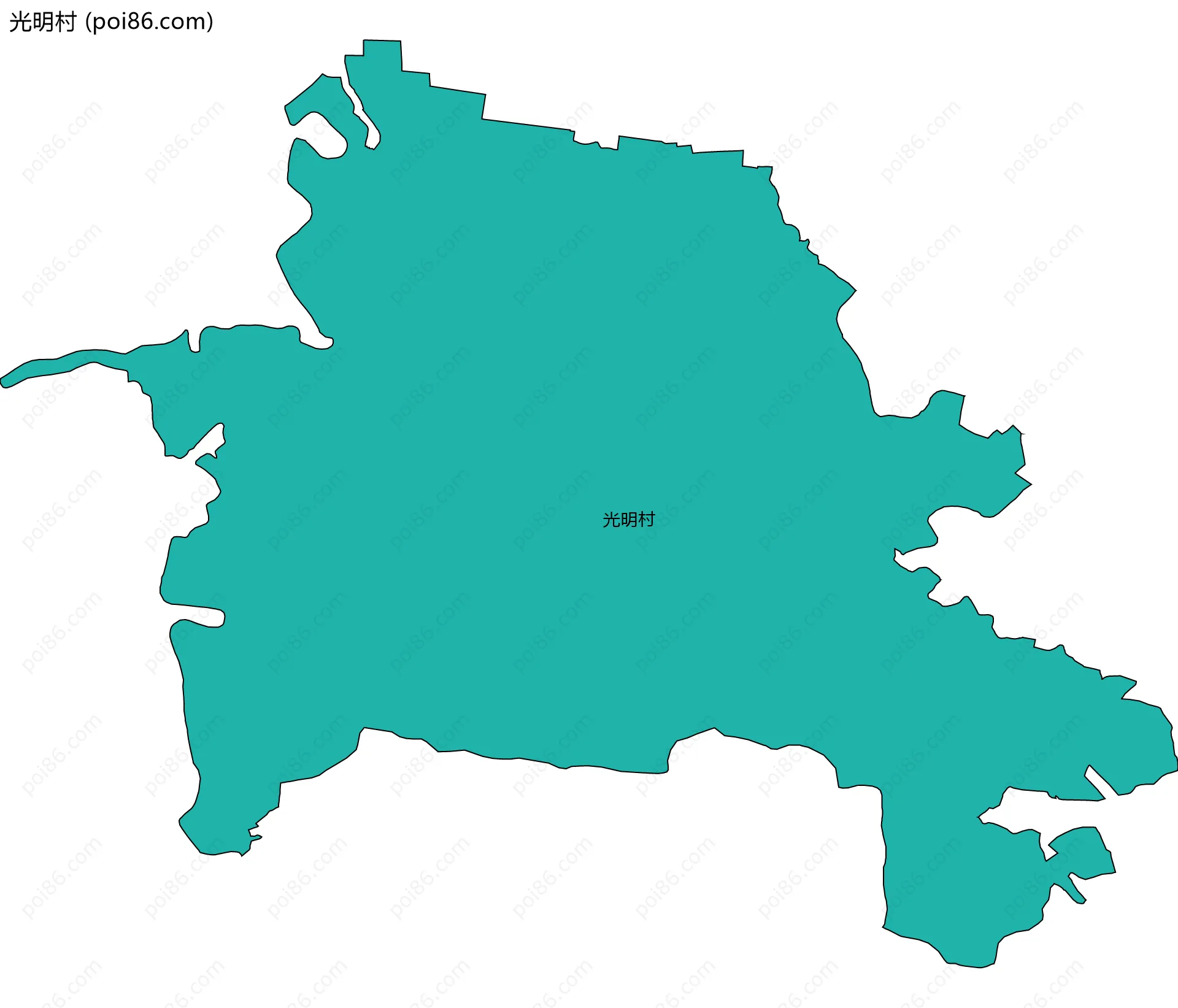 光明村边界地图