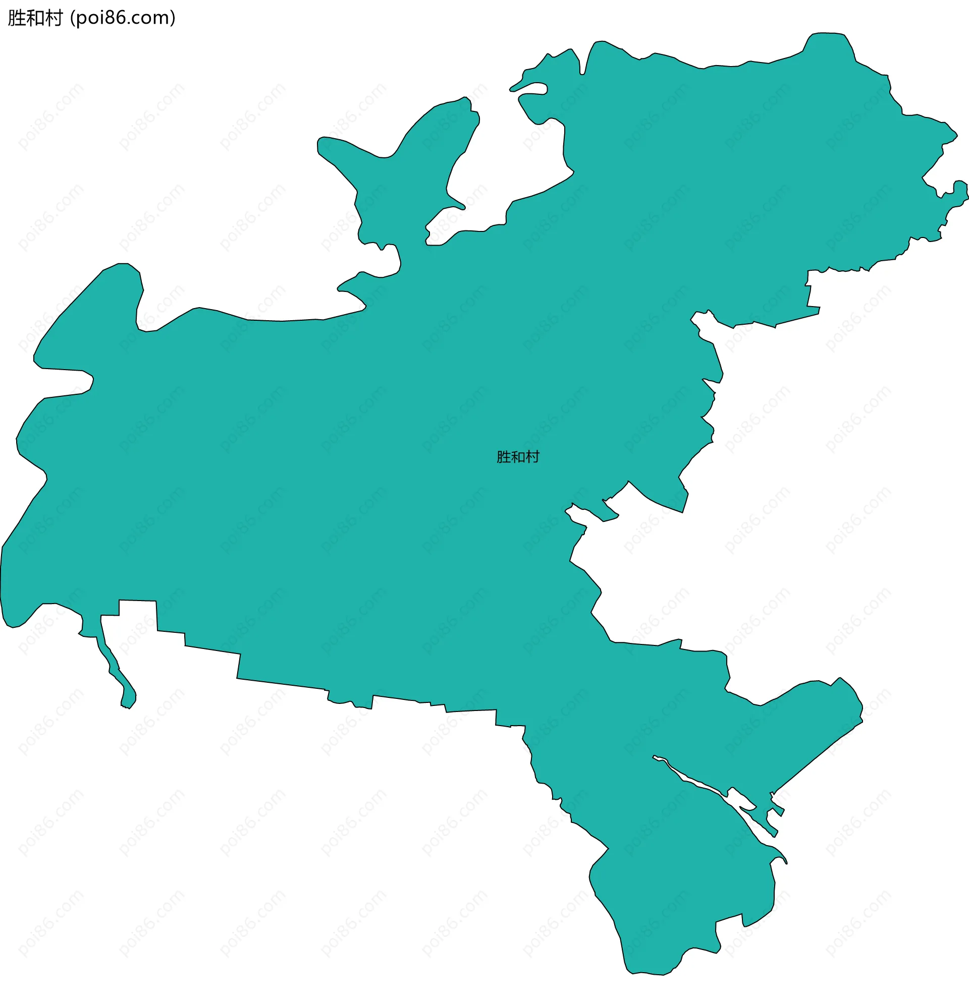 胜和村边界地图