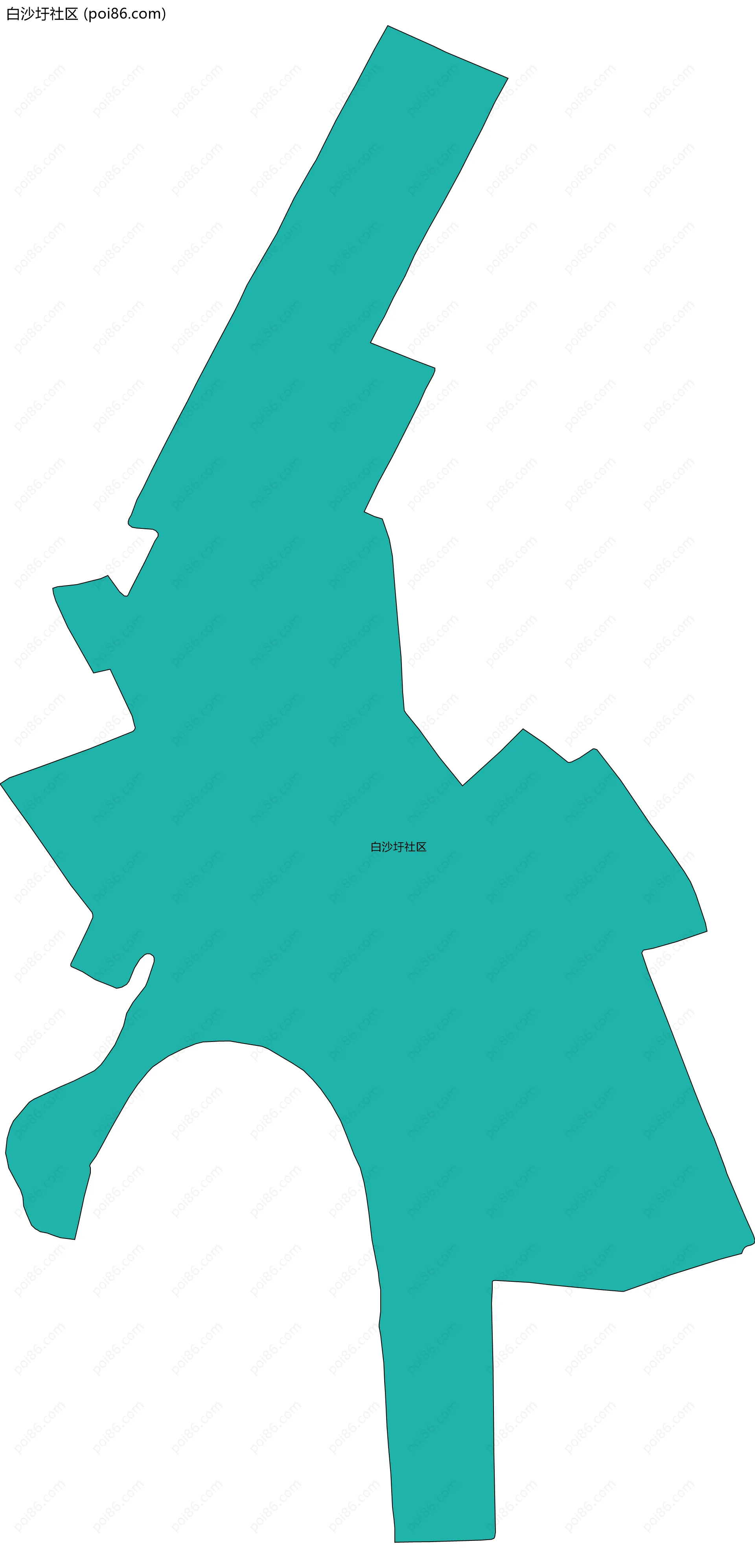 白沙圩社区边界地图