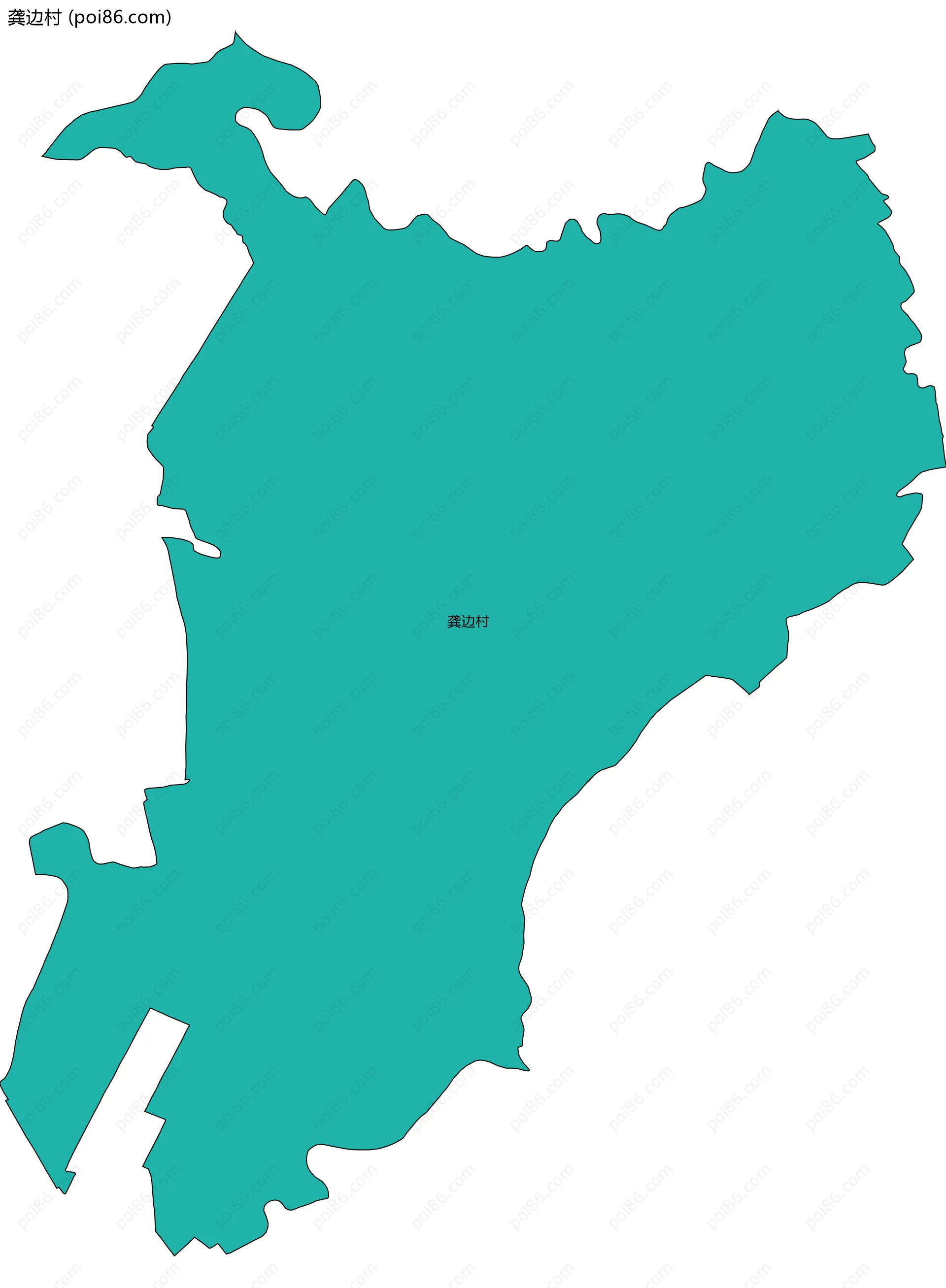 龚边村边界地图