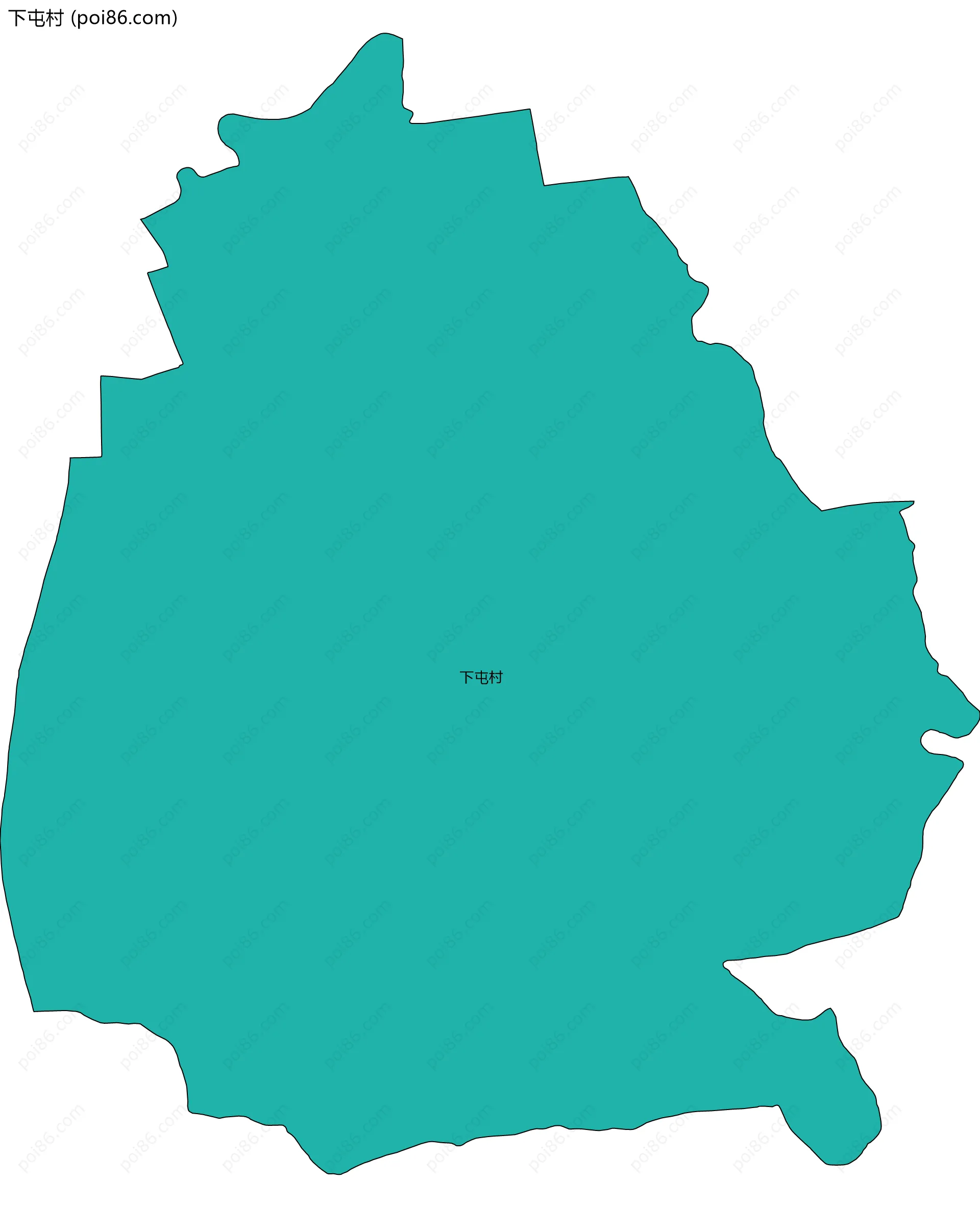 下屯村边界地图