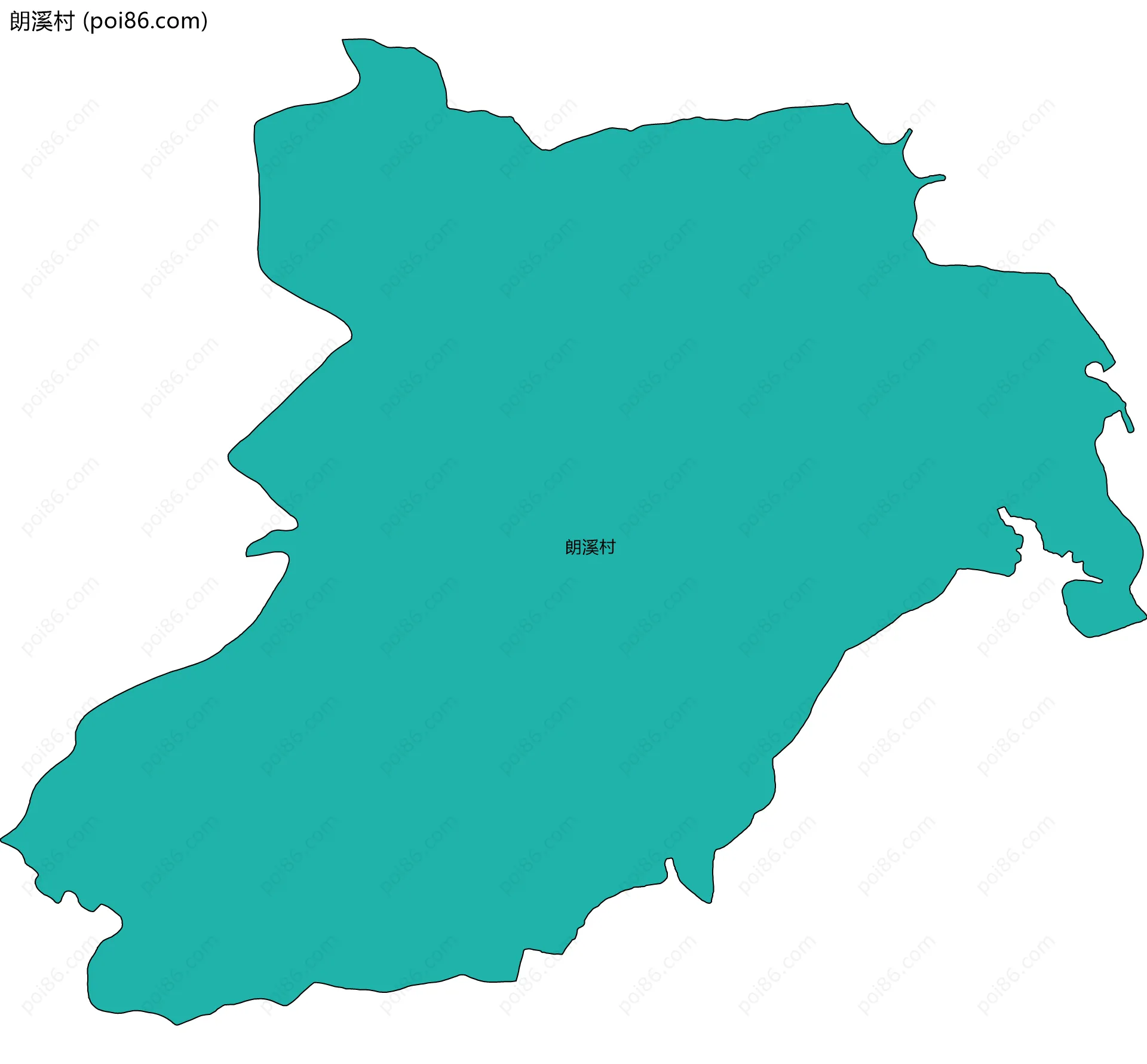 朗溪村边界地图