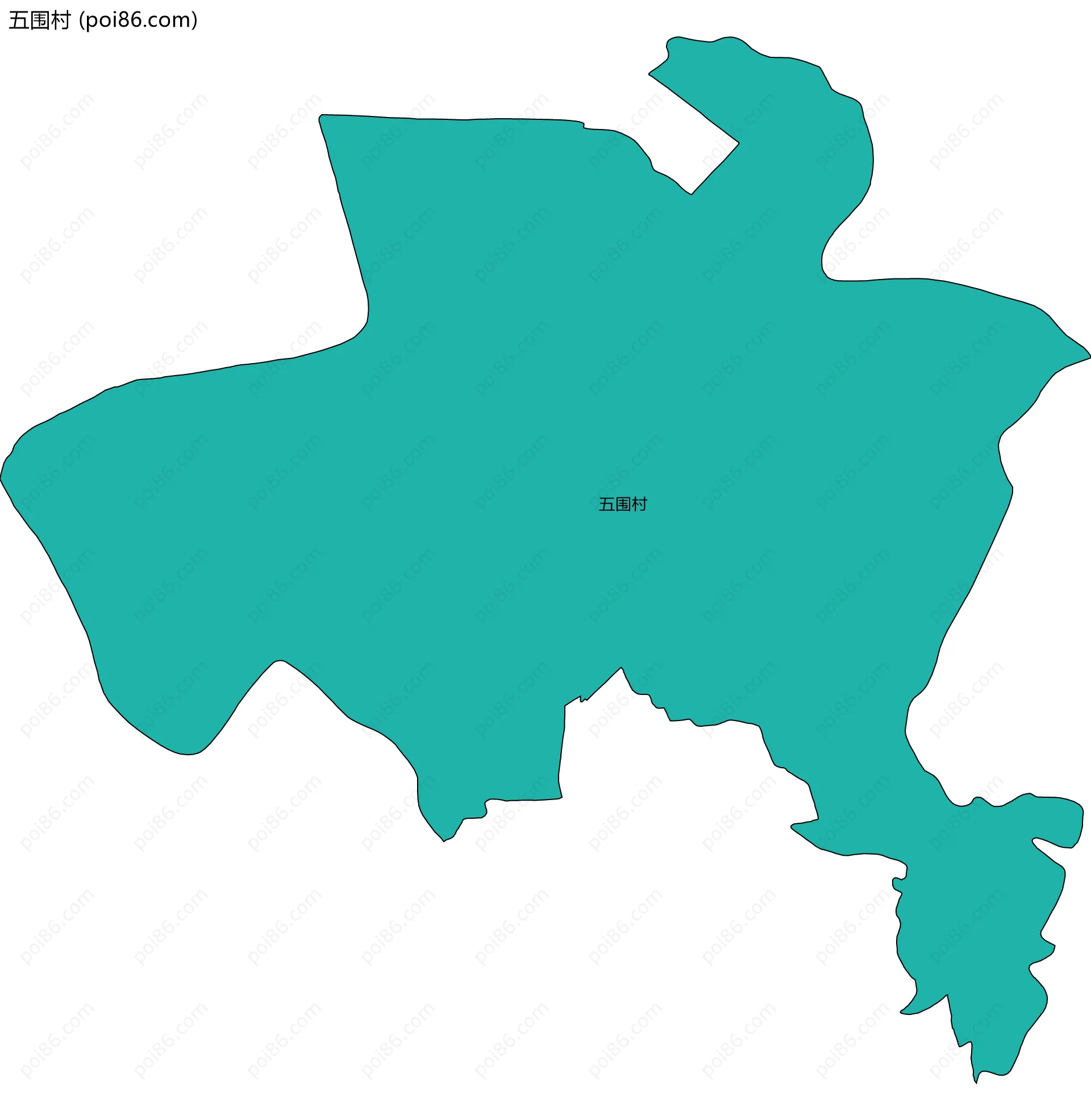 五围村边界地图