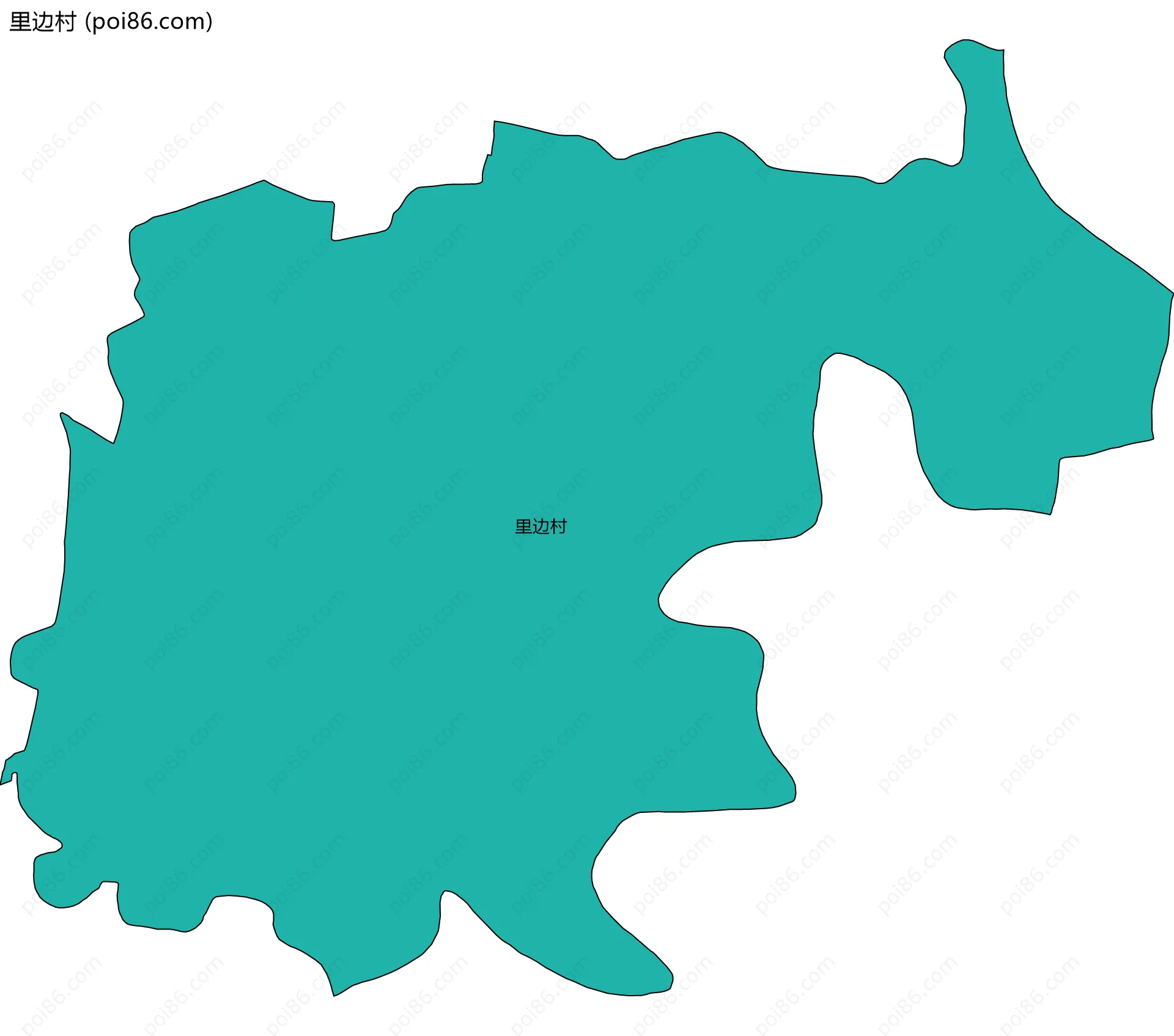 里边村边界地图