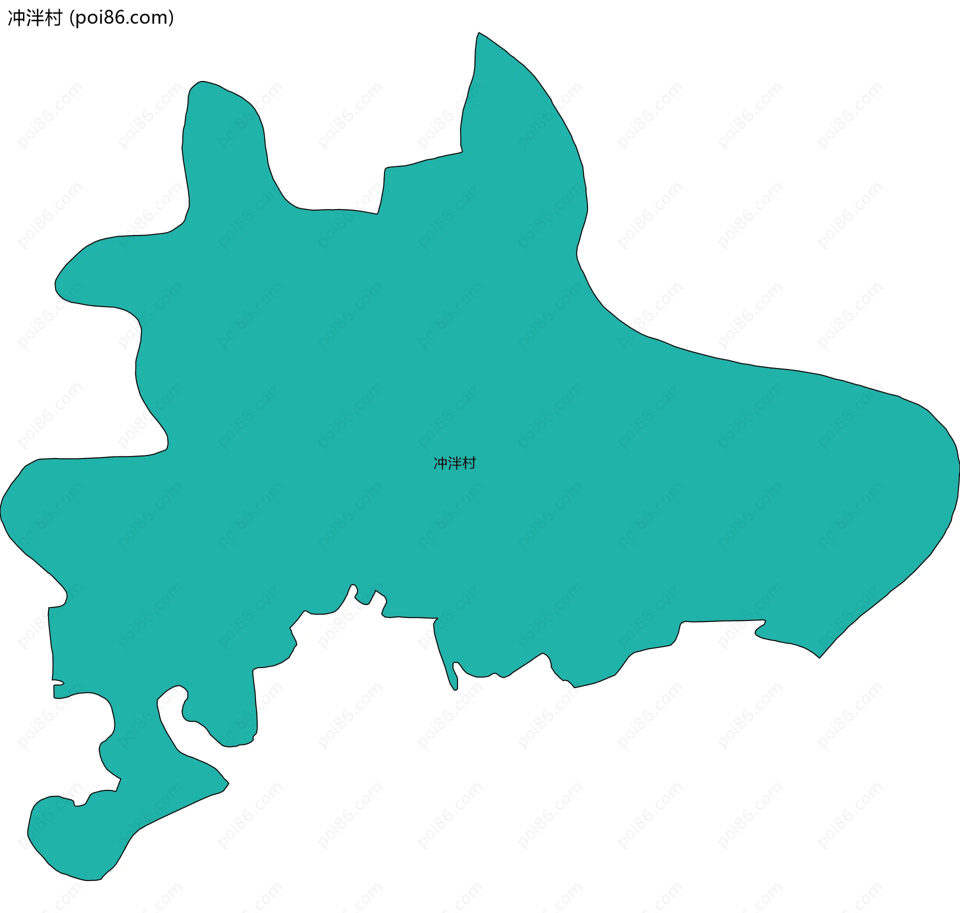 冲泮村边界地图