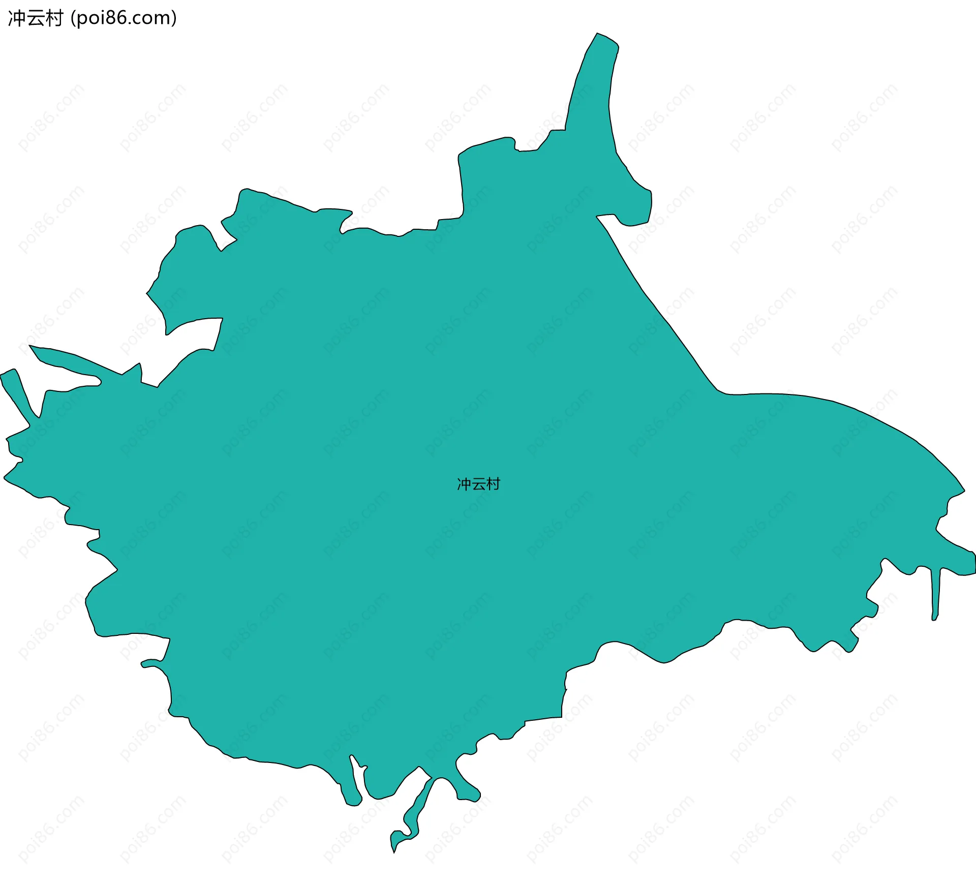 冲云村边界地图