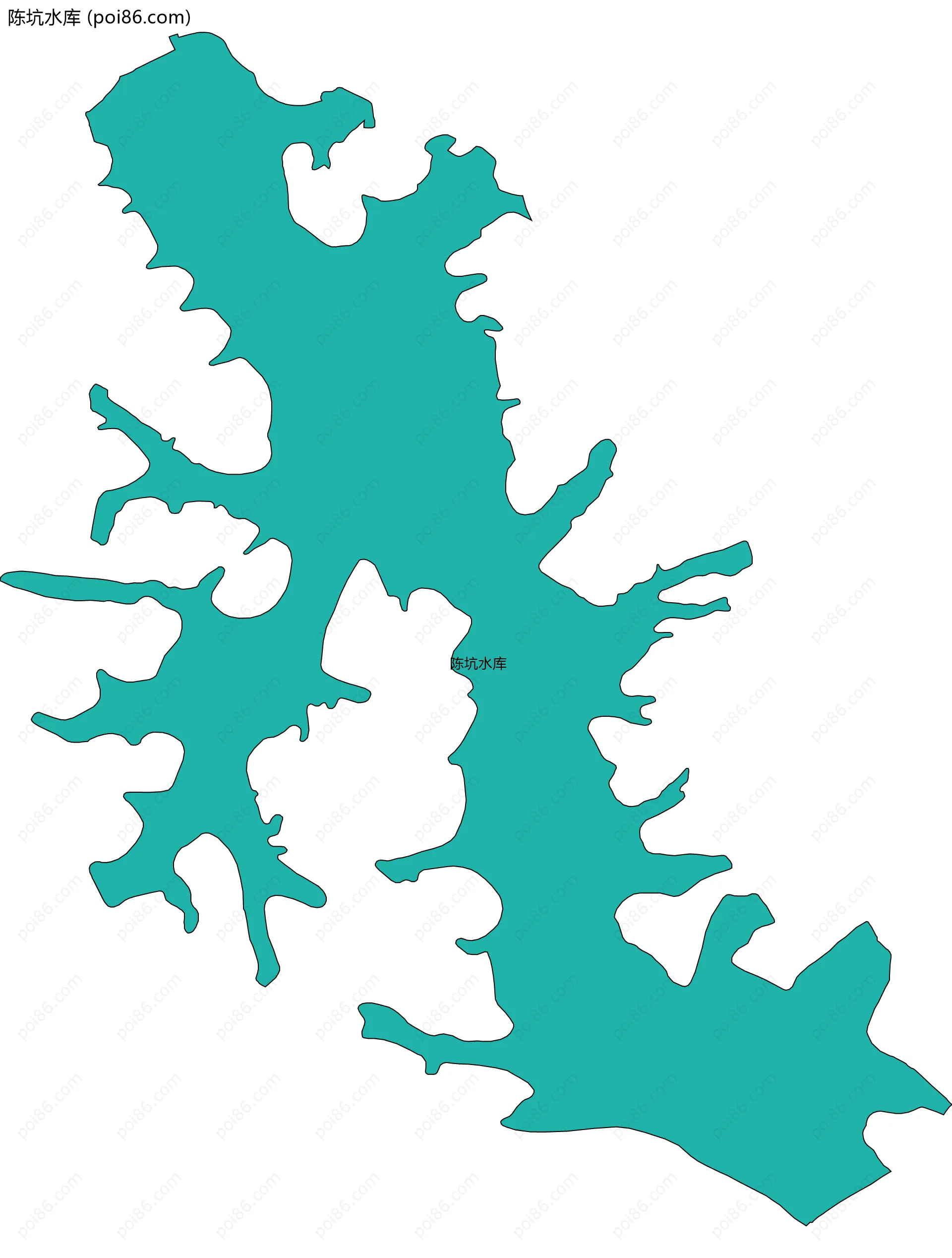 陈坑水库边界地图
