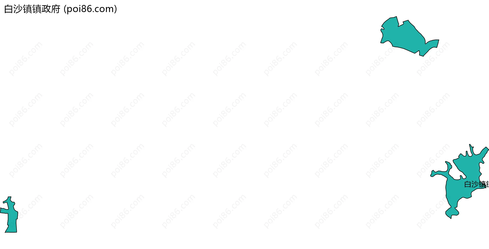 白沙镇镇政府边界地图
