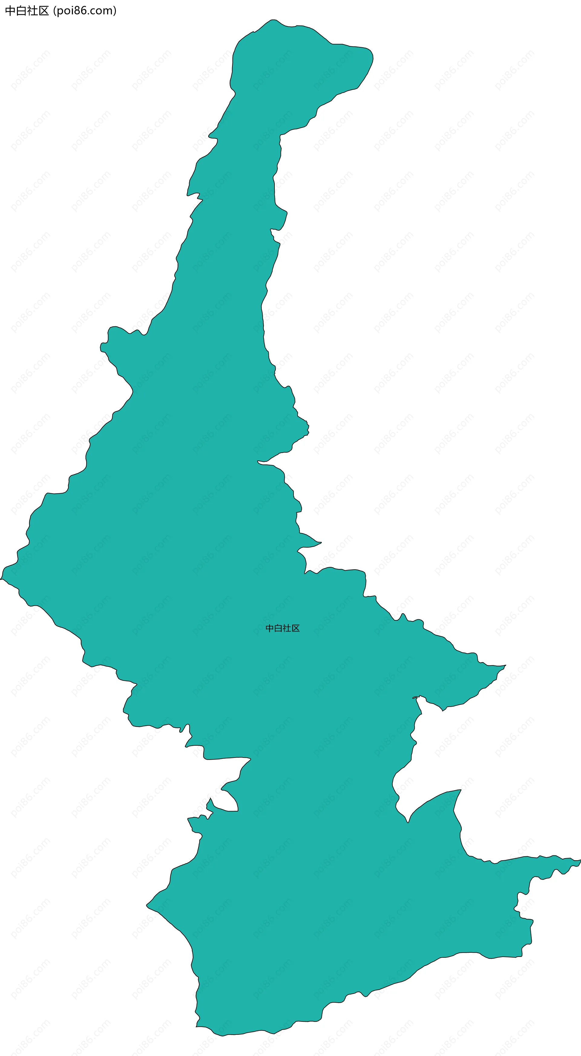 中白社区边界地图