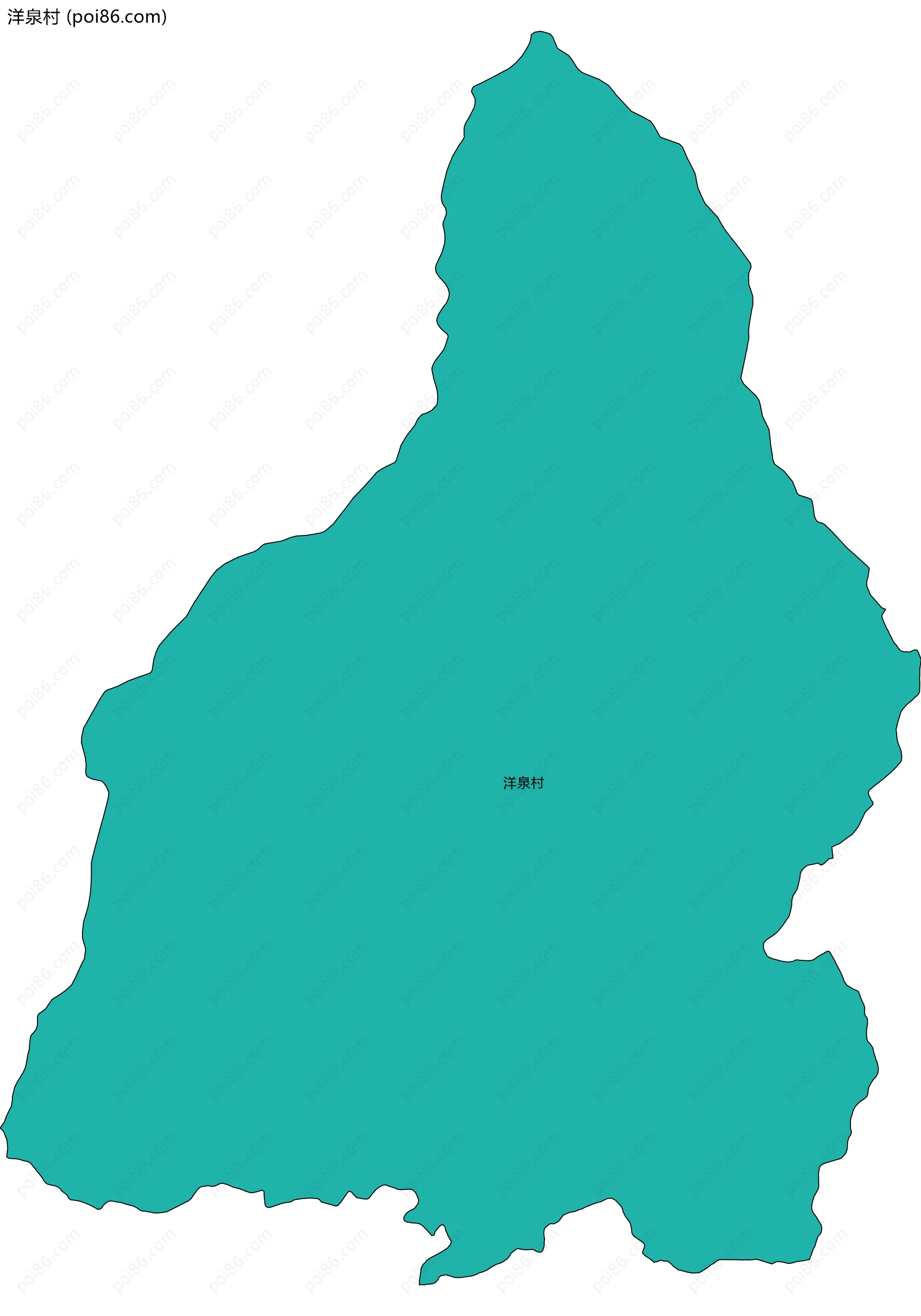 洋泉村边界地图