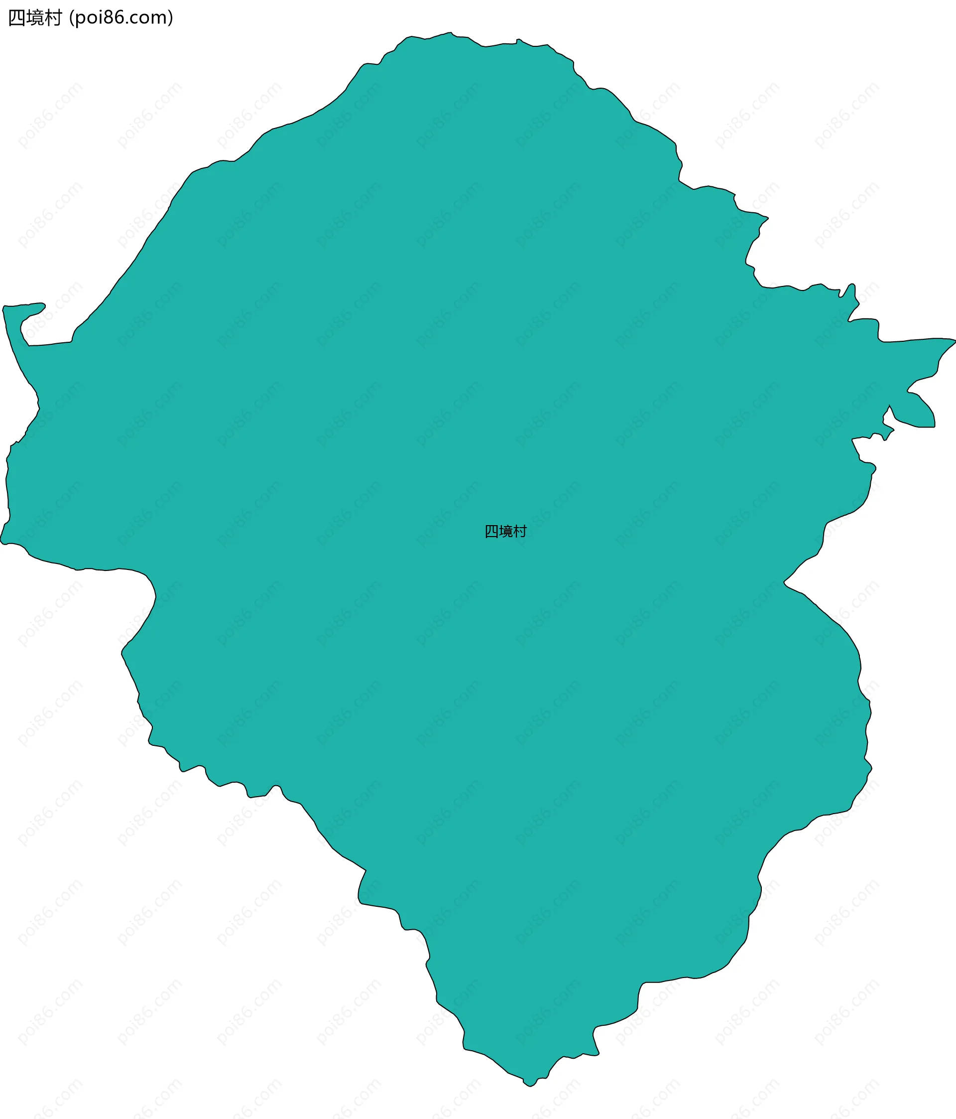 四境村边界地图